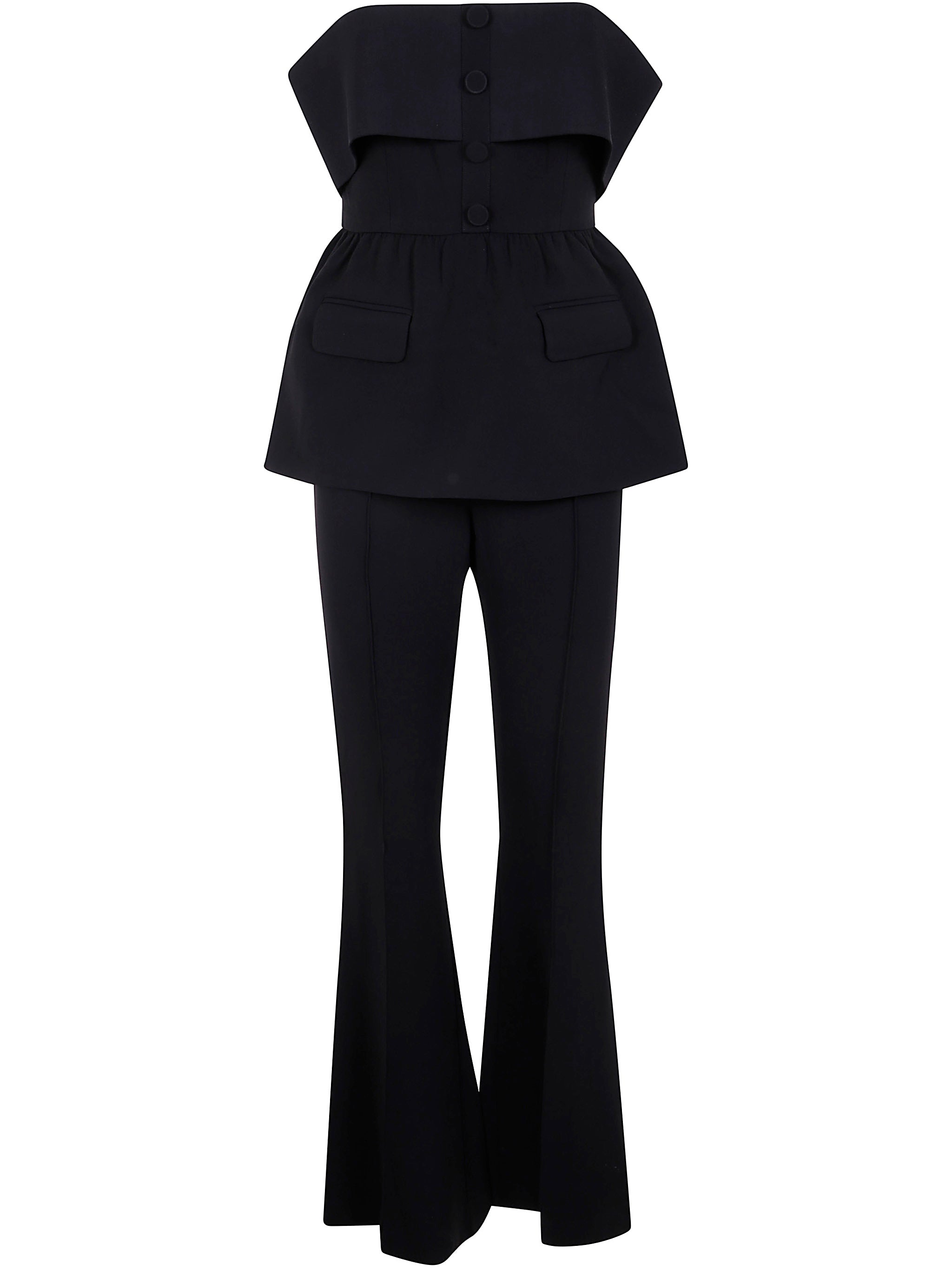 SELF-PORTRAIT Off Shoulder Crepe Jumpsuit for Women - SS25