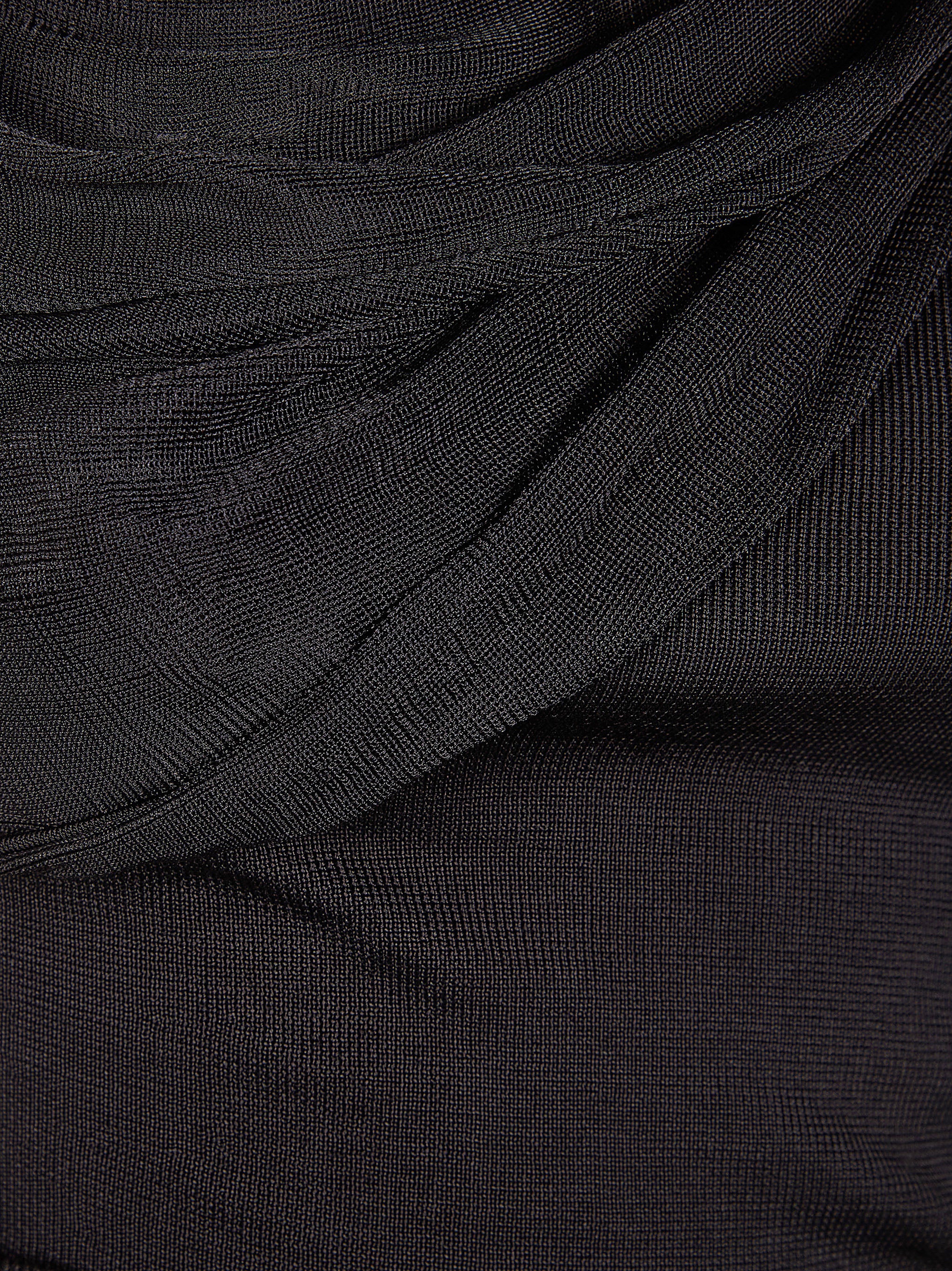 SELF-PORTRAIT Draped Knit Midi Dress