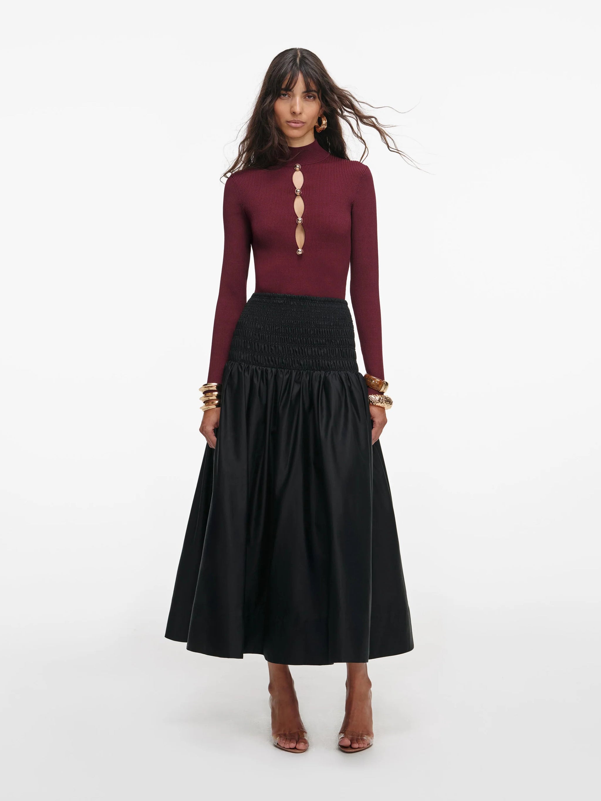 SELF-PORTRAIT Keyhole Knit Top - Size S