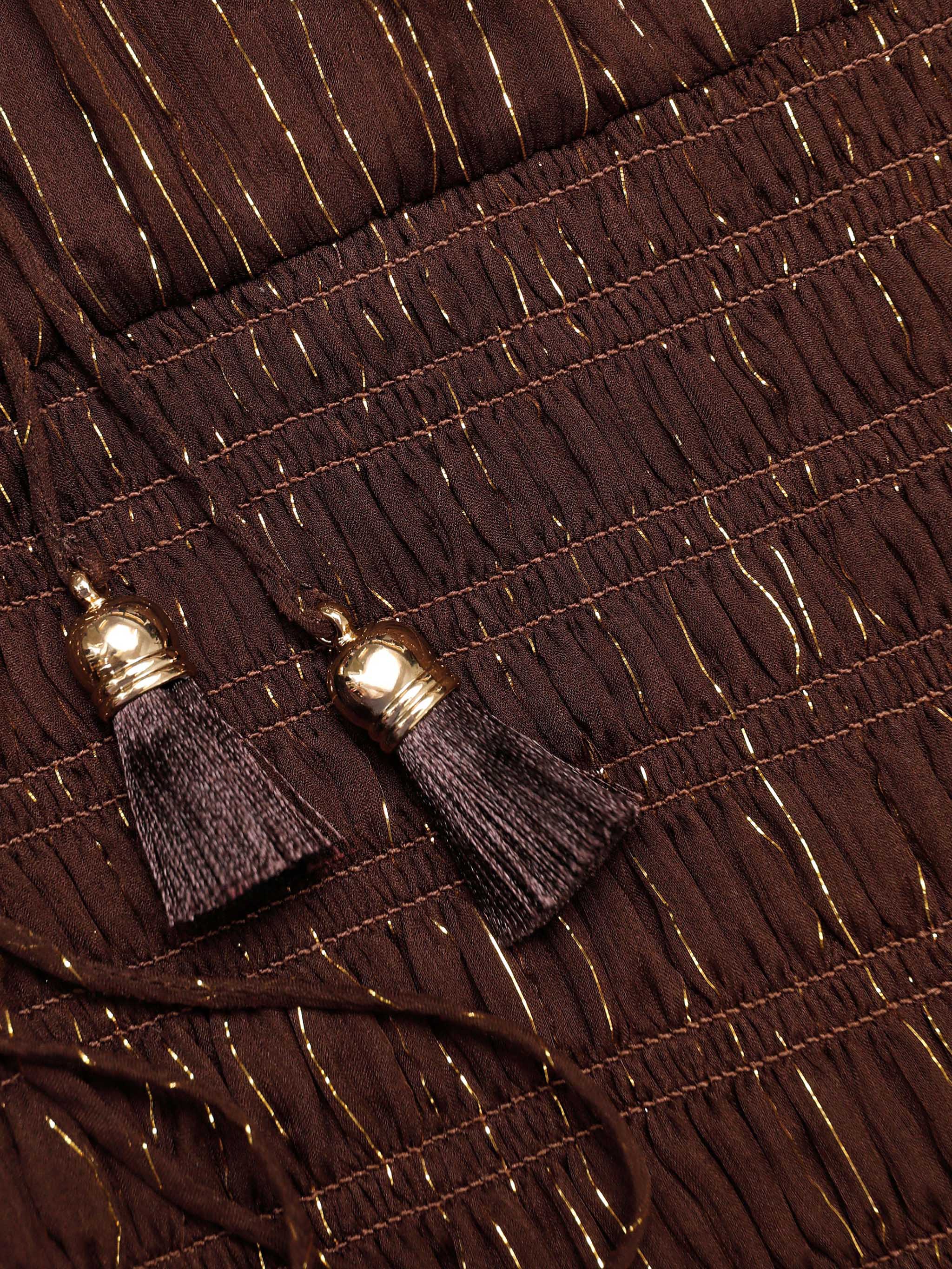 SELF-PORTRAIT Maxi Dress with Off-the-Shoulder Ruffles