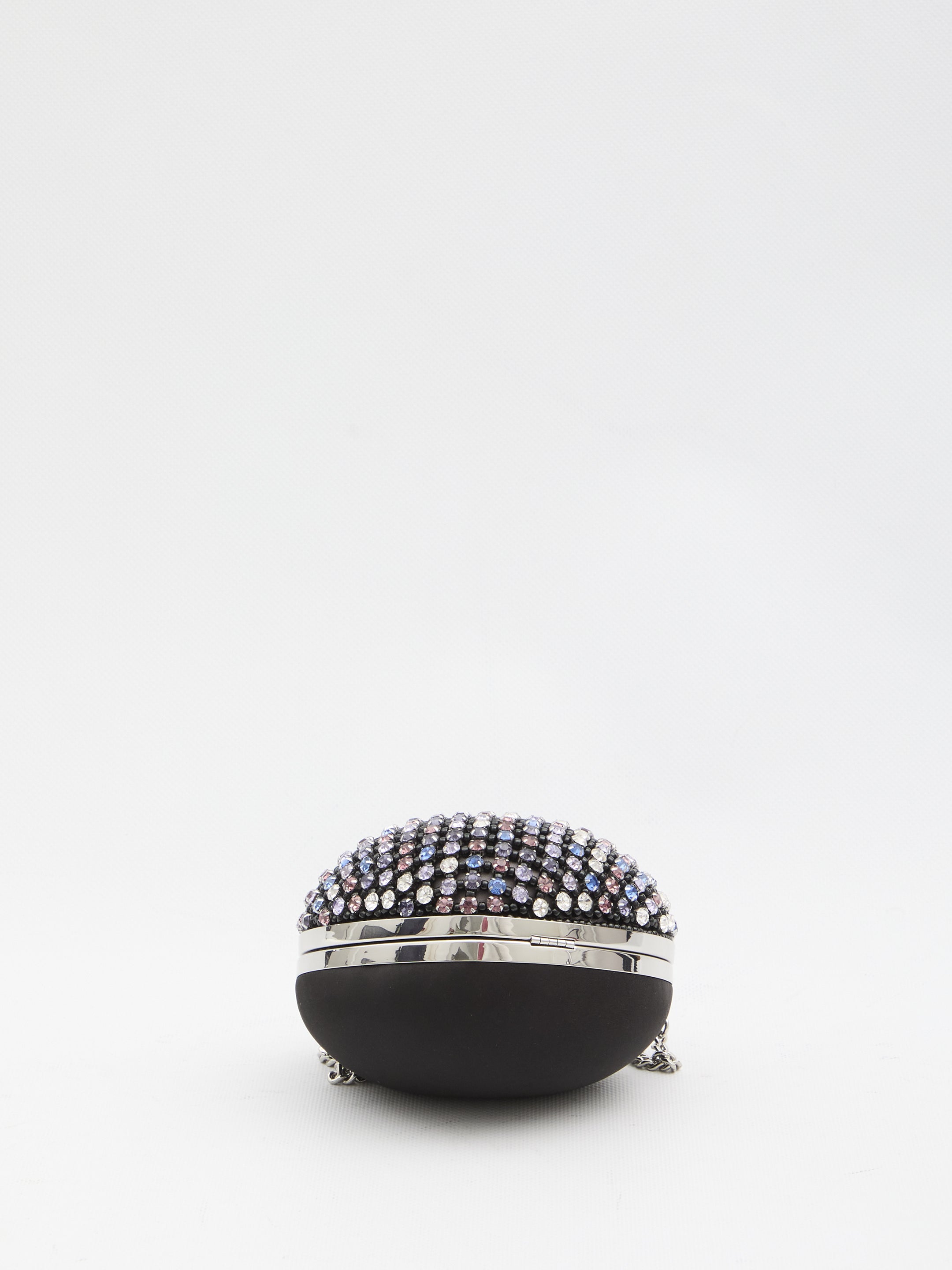 SELF-PORTRAIT Mini Crystal Heart Clutch Handbag