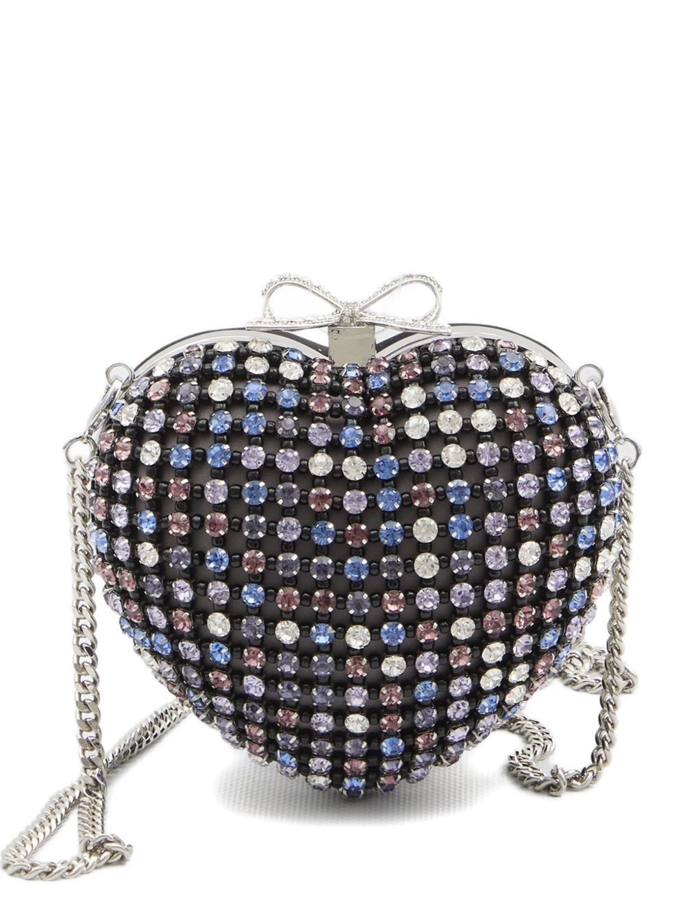 SELF-PORTRAIT Crystal Embellished Mini Clutch with Removable Chain Strap