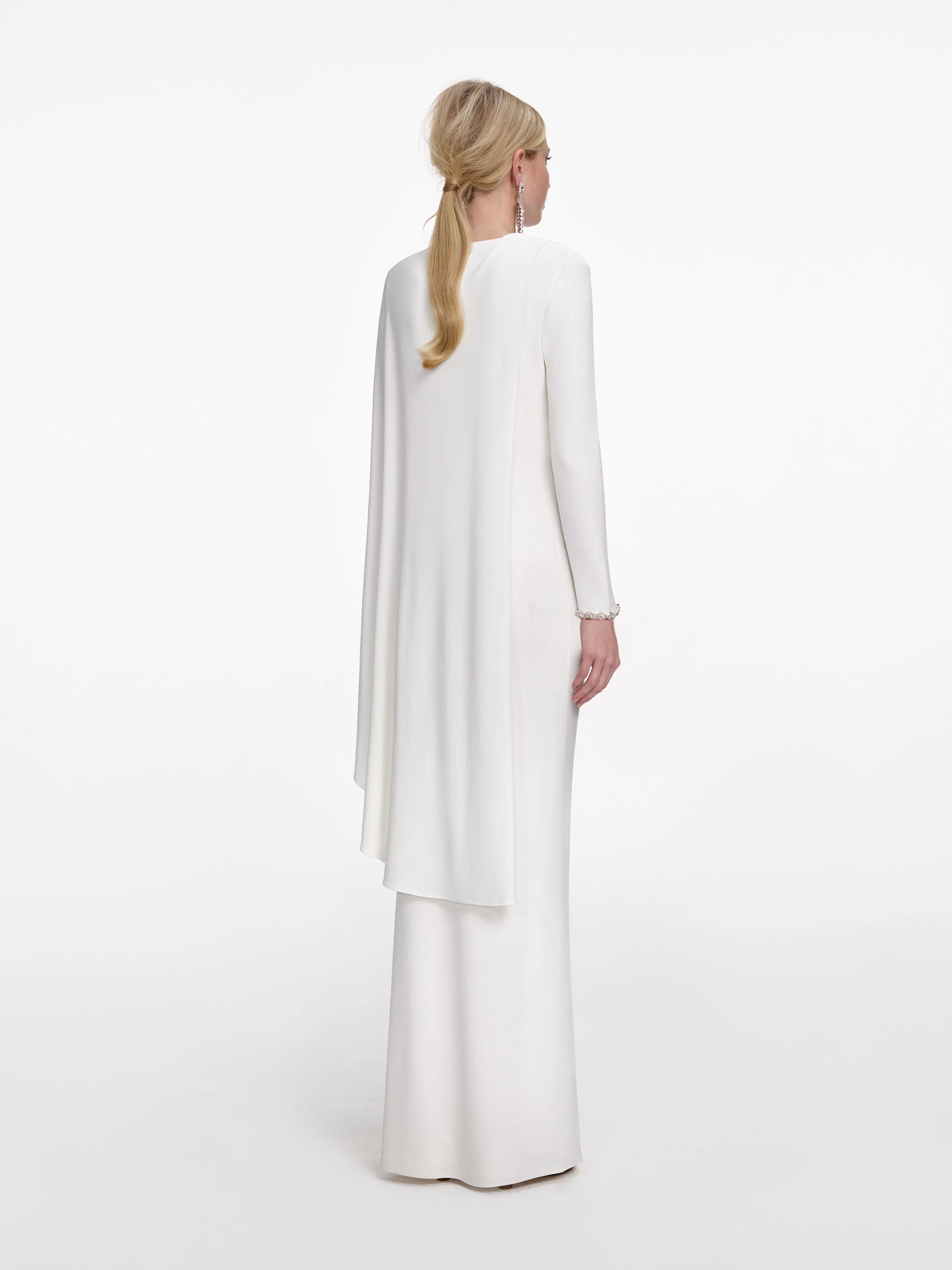 SELF-PORTRAIT Drape Maxi Dress with Asymmetrical Neckline - Size 6