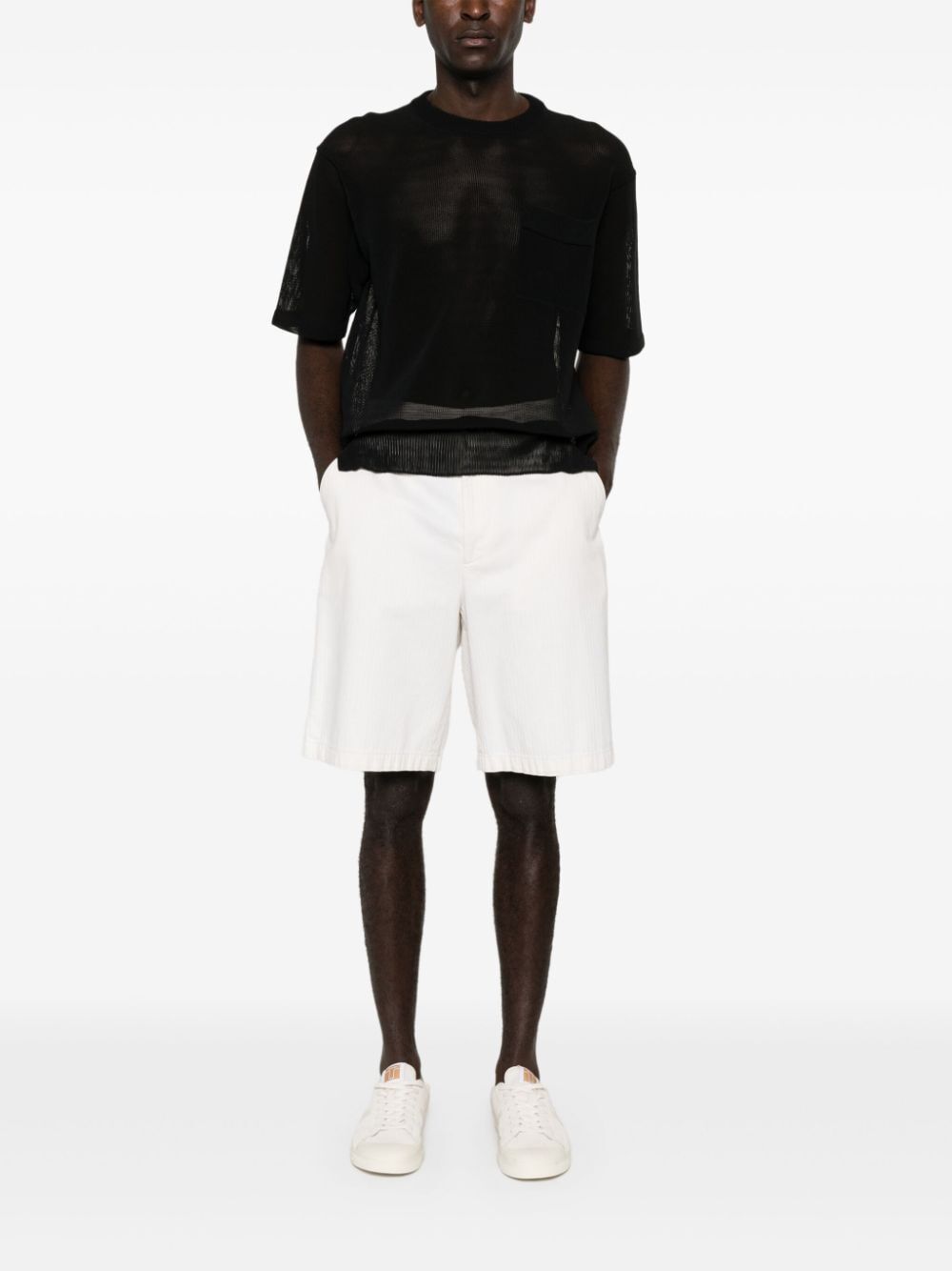 NUUR Short Sleeves Crew Neck Boxy Sweater with Pocket