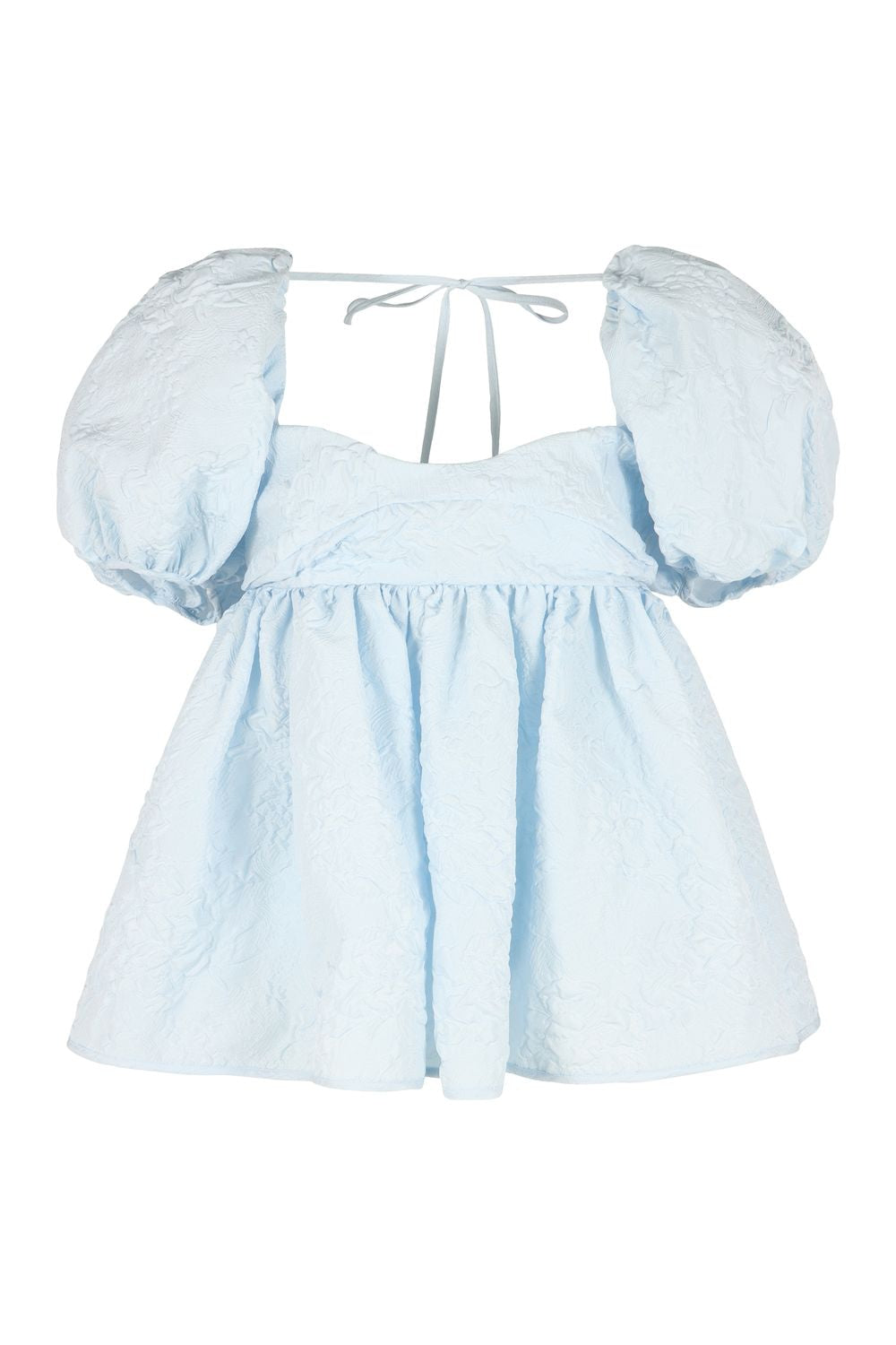 CECILIE BAHNSEN Gathered Blouse with Bow Back Fastening