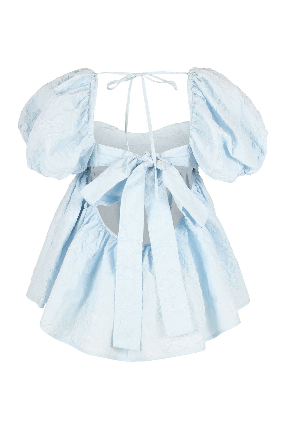 CECILIE BAHNSEN Gathered Blouse with Bow Back Fastening