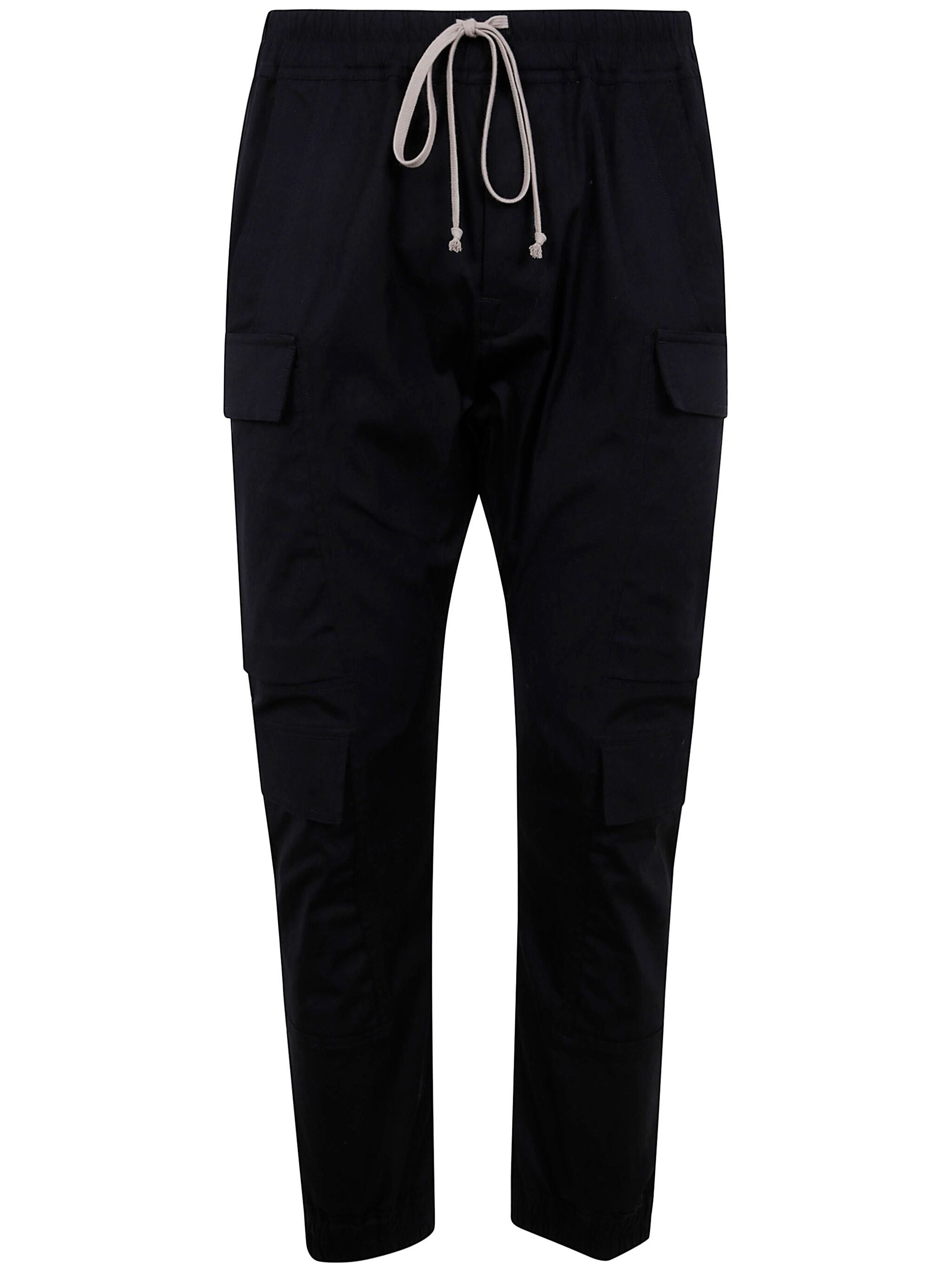 RICK OWENS Mega Cargo Pants with Drawstring Waist for Men