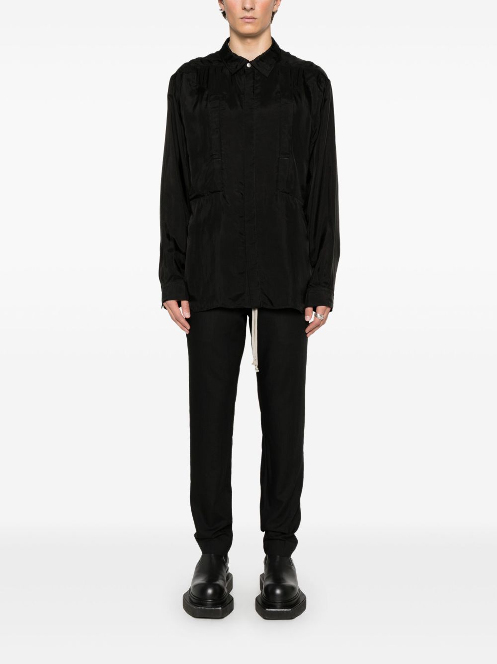 RICK OWENS Slim Long Drawstring Trousers