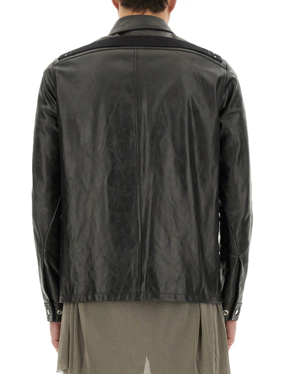 RICK OWENS Leather Bauhaus Jacket - Size 50