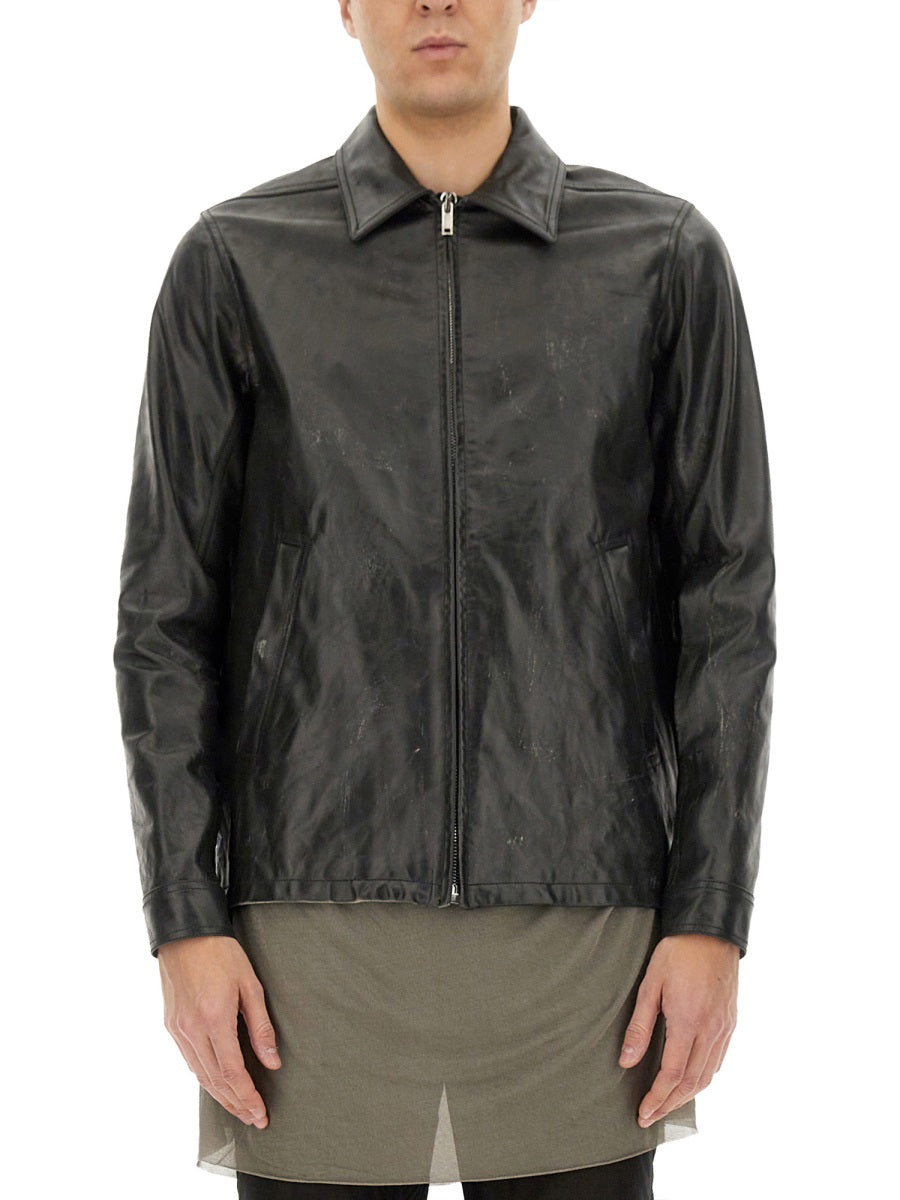 RICK OWENS Leather Bauhaus Jacket - Size 50