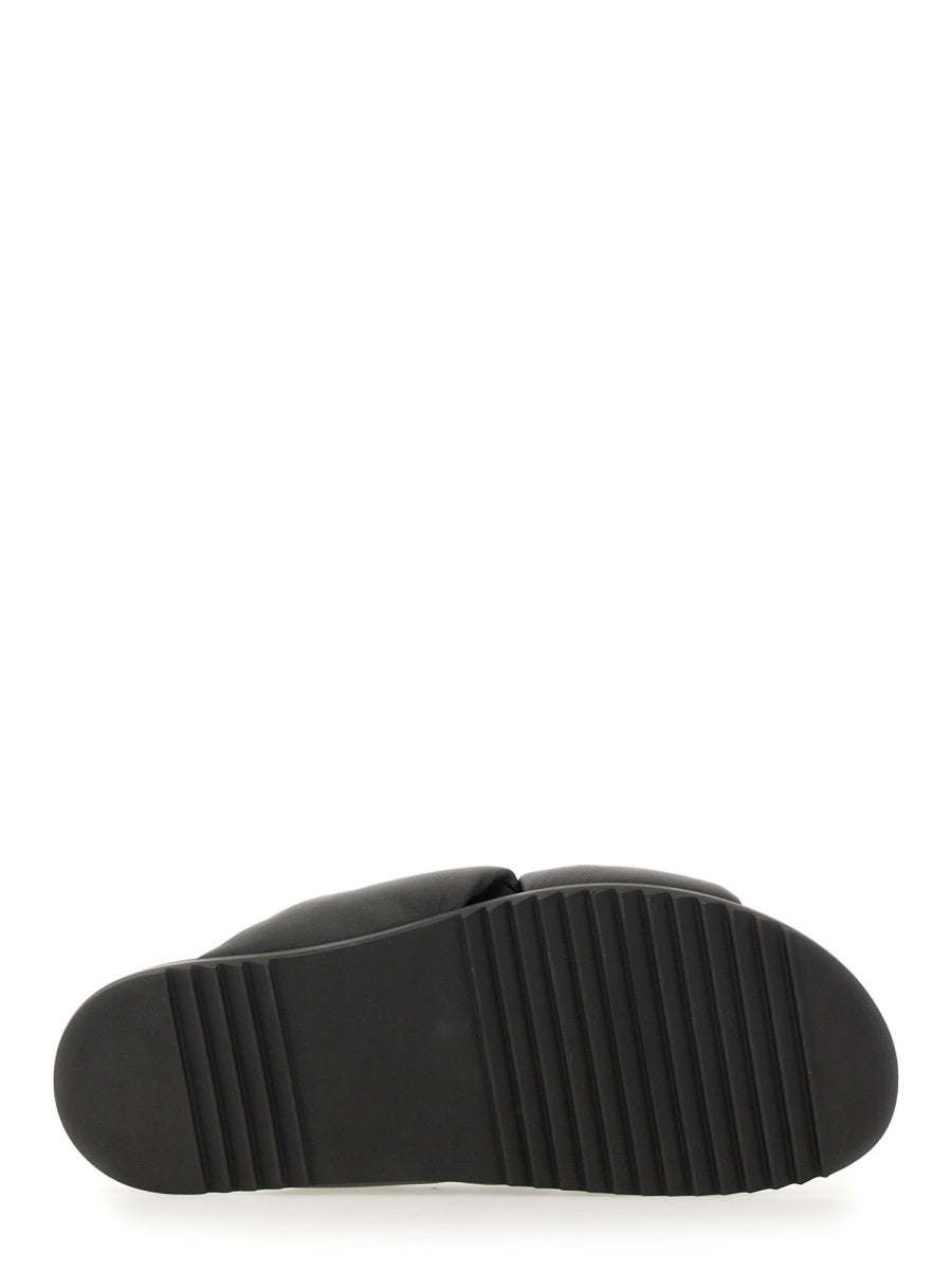 RICK OWENS Men's Leather Slide Sandal