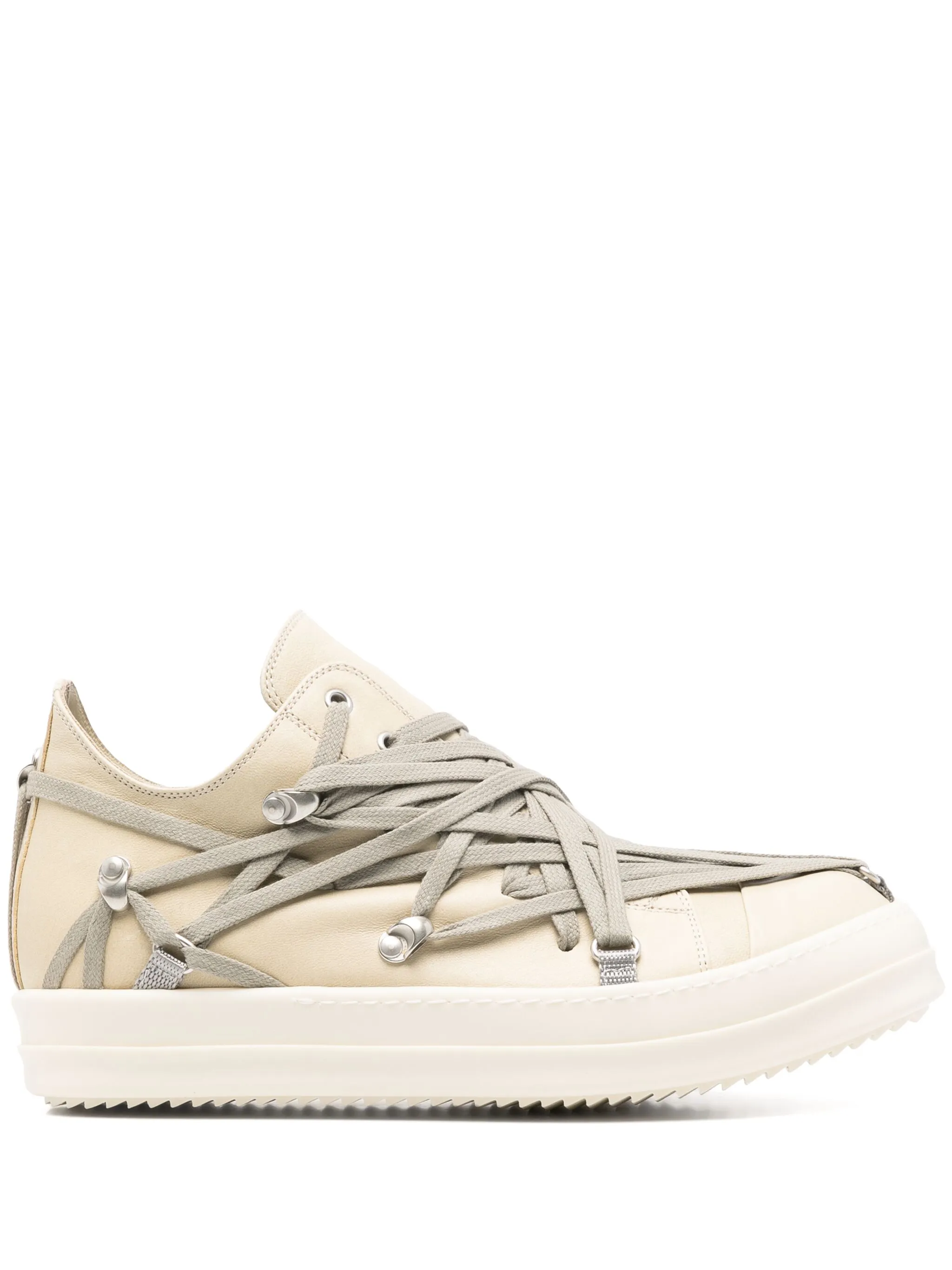 RICK OWENS Megalace Leather Sneakers