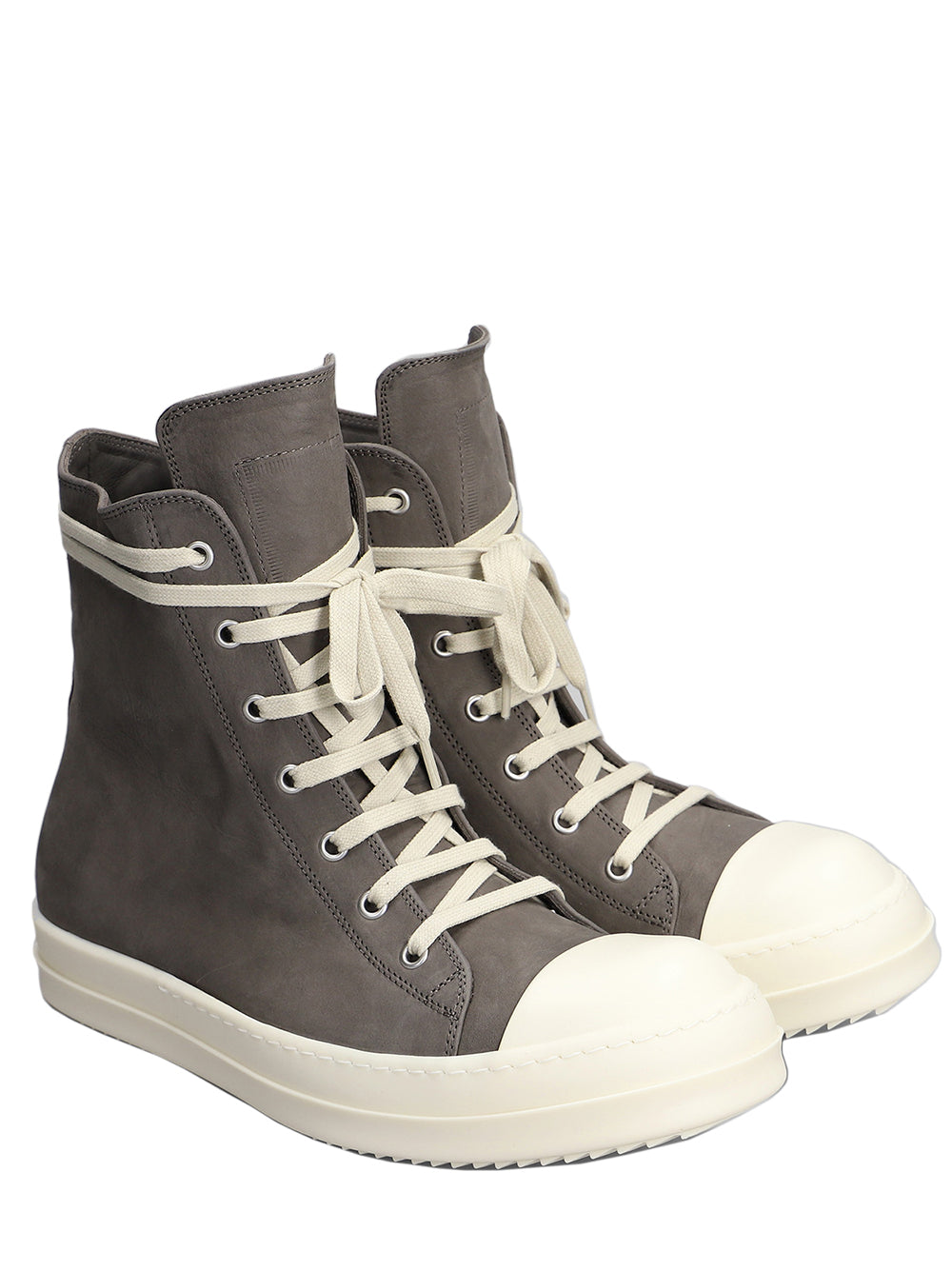 RICK OWENS High Nubuck Leather Sneakers for Men