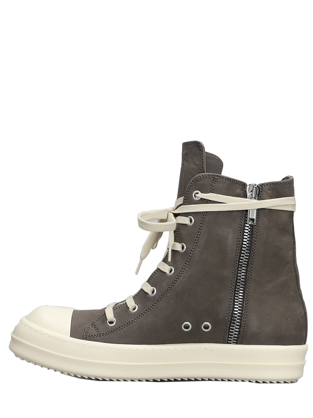 RICK OWENS High Nubuck Leather Sneakers for Men