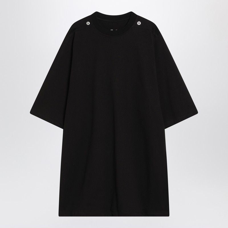 RICK OWENS Men's Wide Cotton T-Shirt with Studded Details - FW25