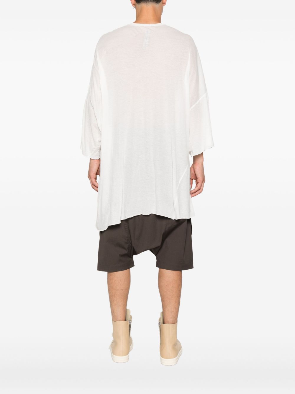 RICK OWENS Raw Cut Bottom T-Shirt for Men - FW25