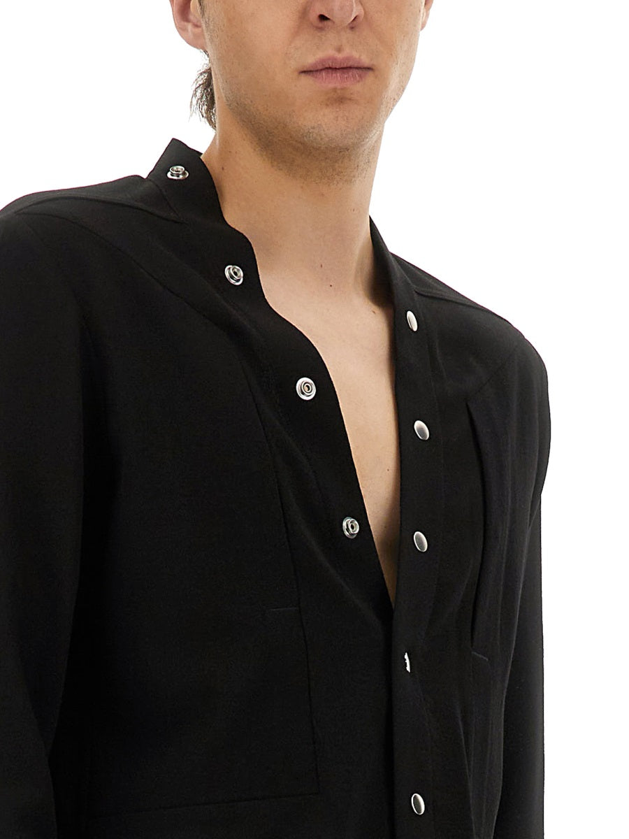RICK OWENS Men's Premium Wool Shirt - Fall/Winter 2025