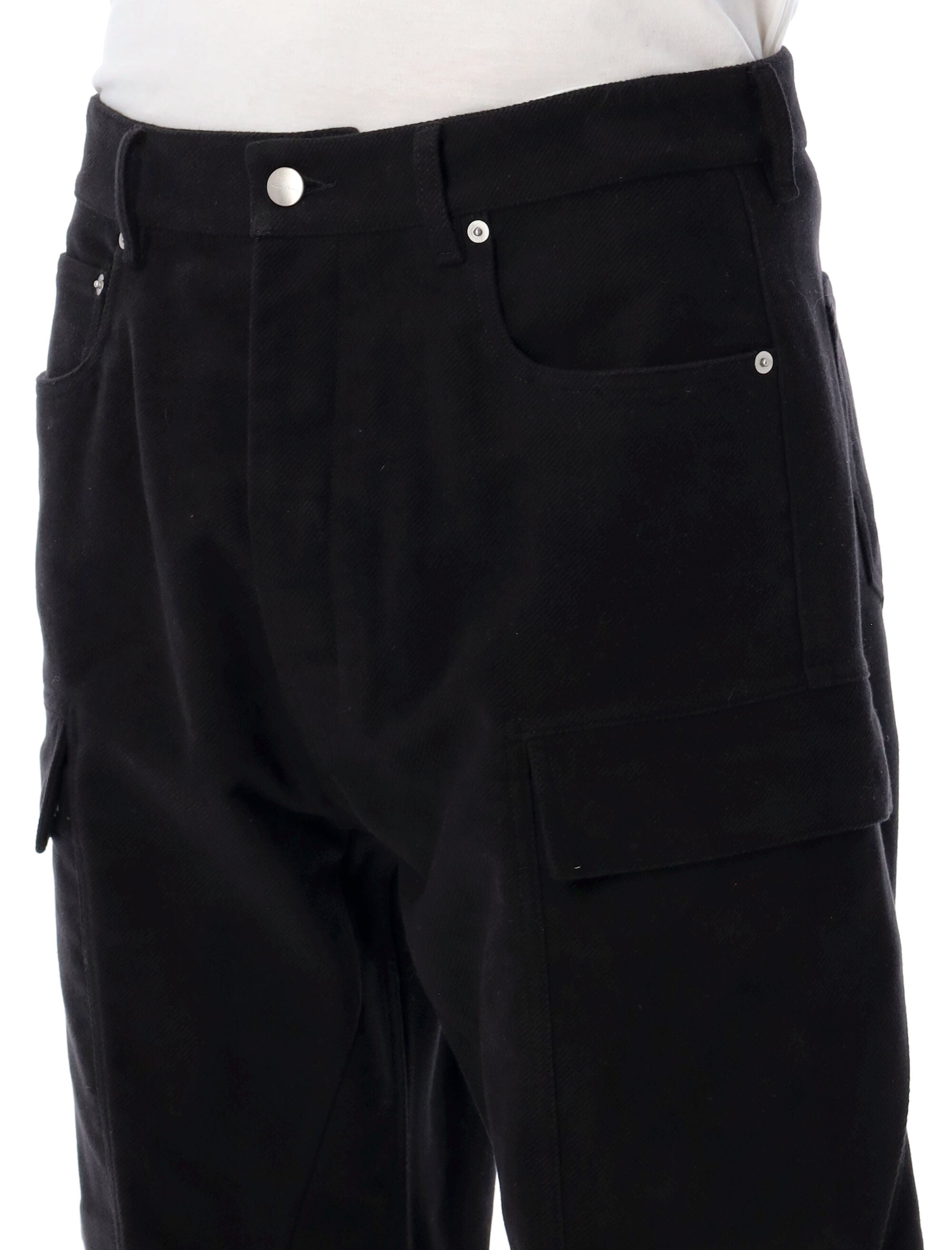 RICK OWENS Men's Cargo Pants with Pockets for FW25