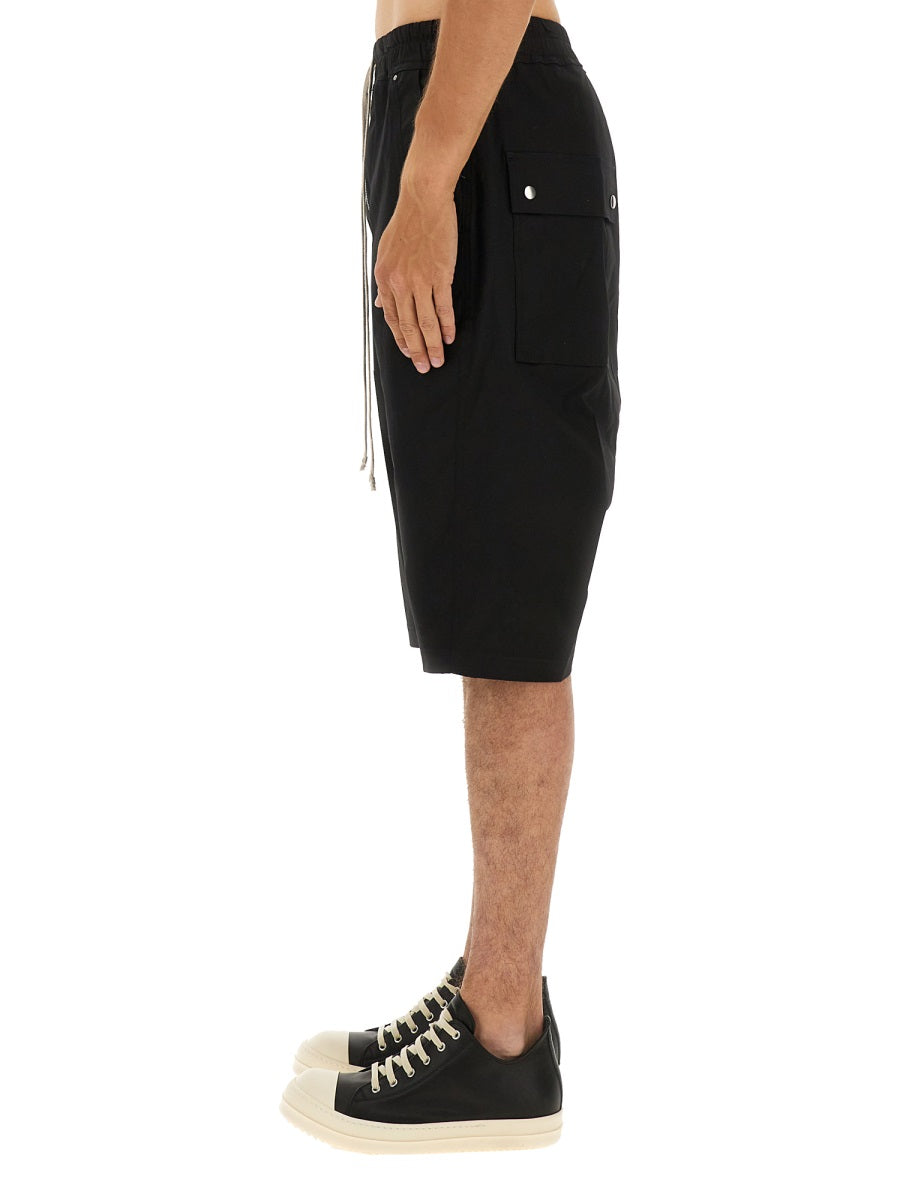 RICK OWENS Men's Mini Cotton Blend Shorts