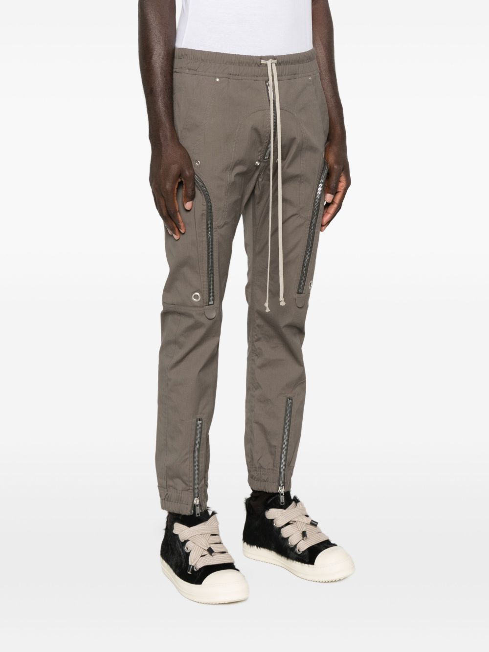 RICK OWENS Slim Fit Cargo Pants with Drawstring Waist - Size 48