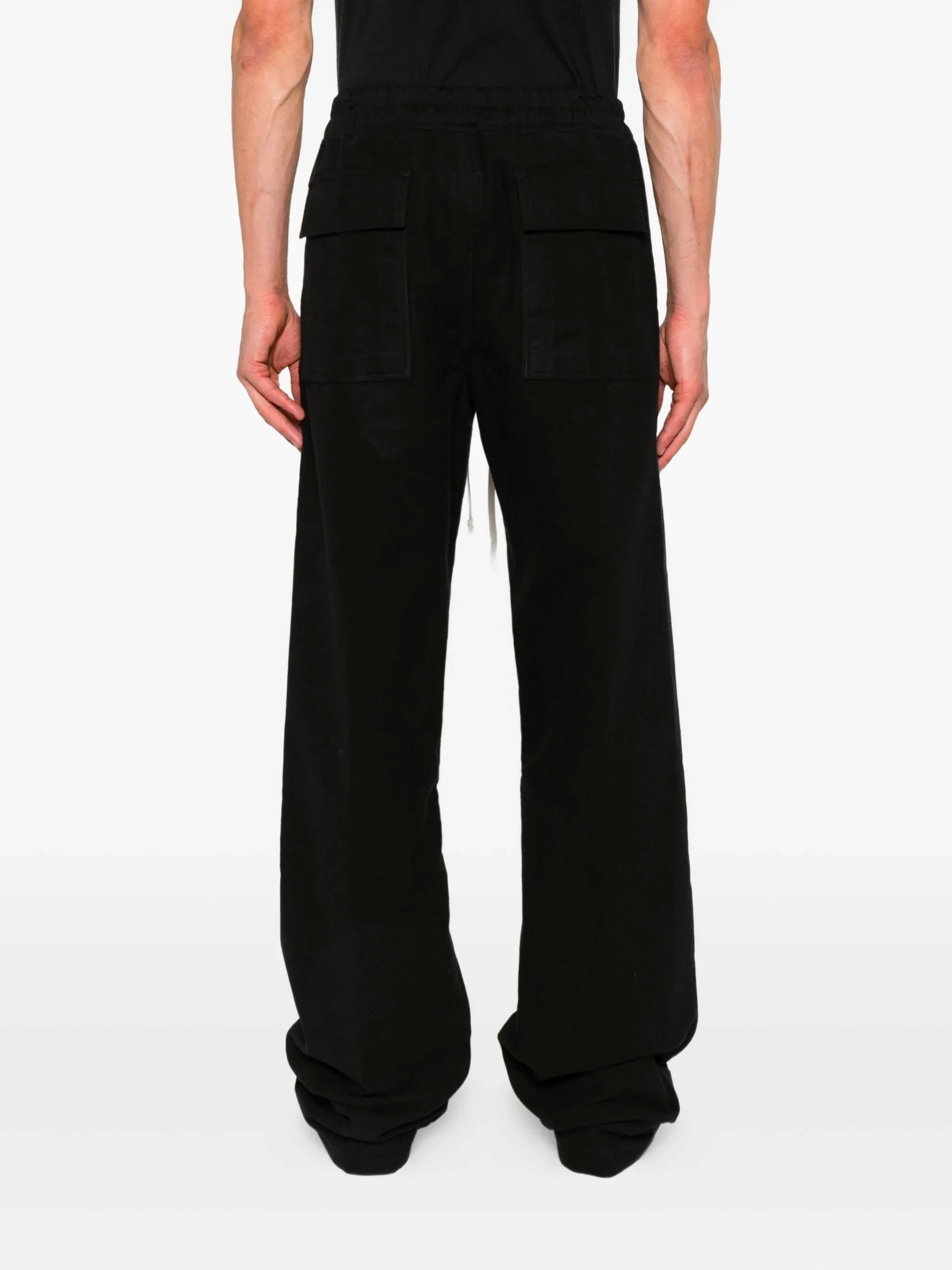 RICK OWENS Drawstring Trousers with Wide Straight Leg - Size 48