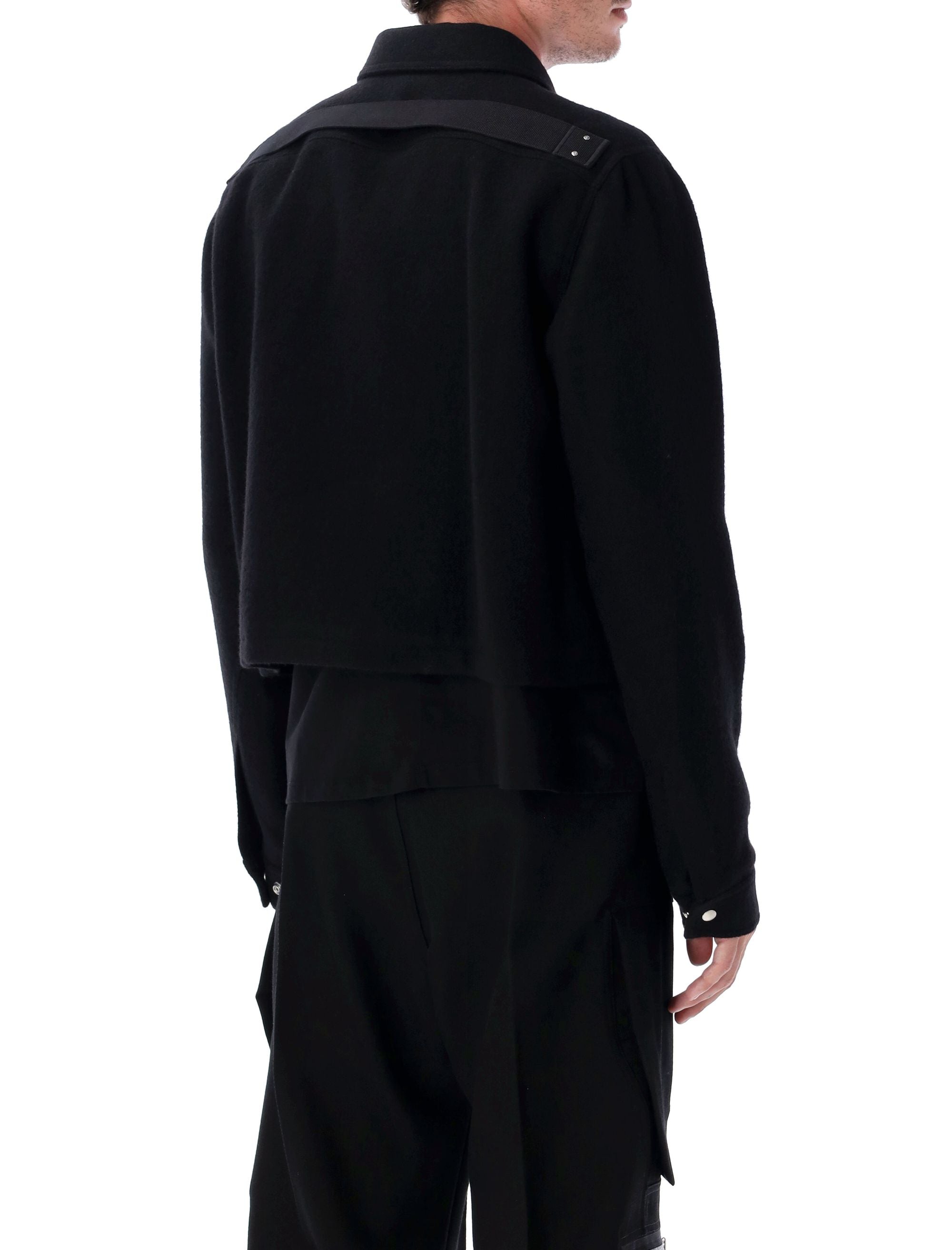 RICK OWENS Men's Wool Jacket with Unique Design - Size 50