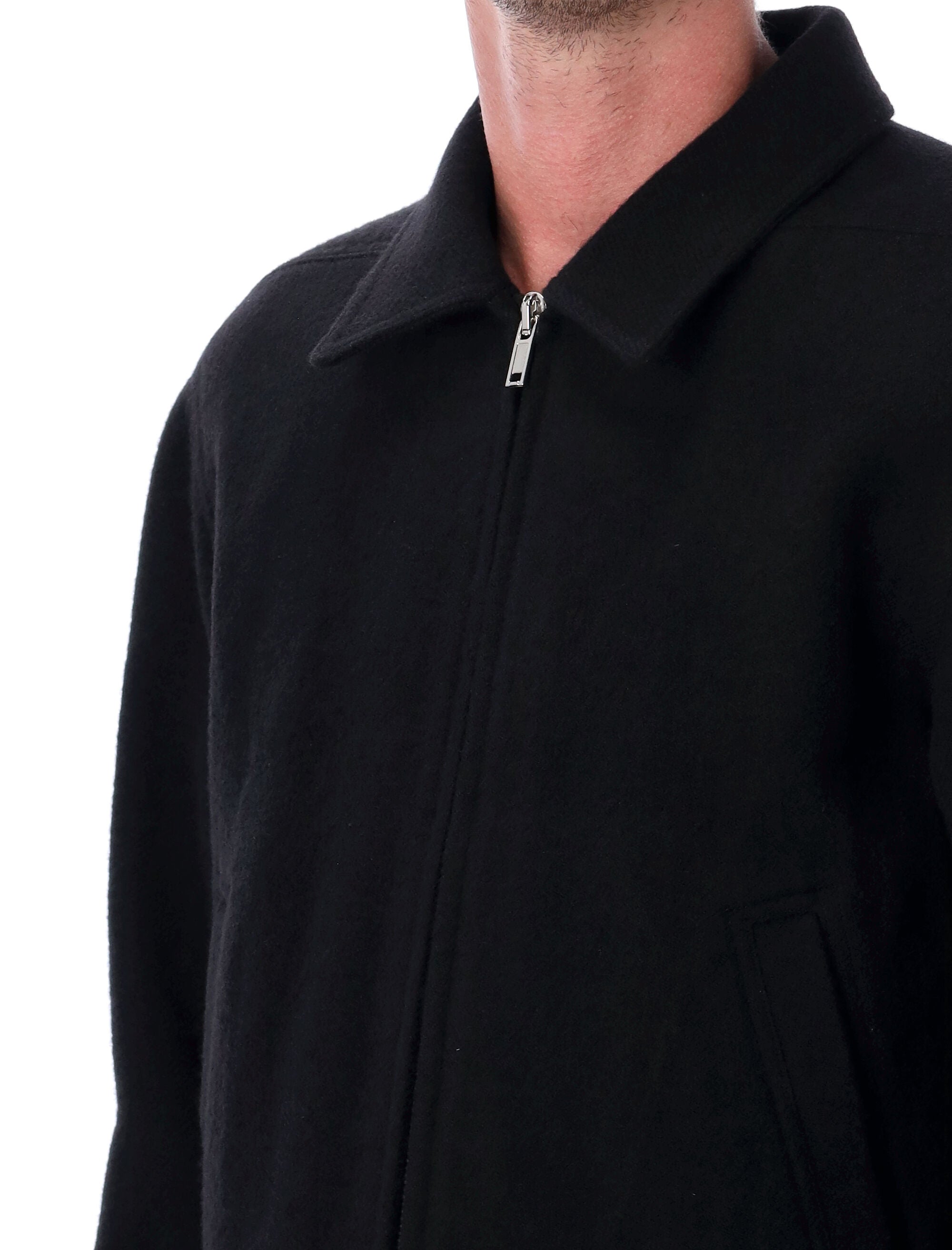 RICK OWENS Men's Wool Jacket with Unique Design - Size 50