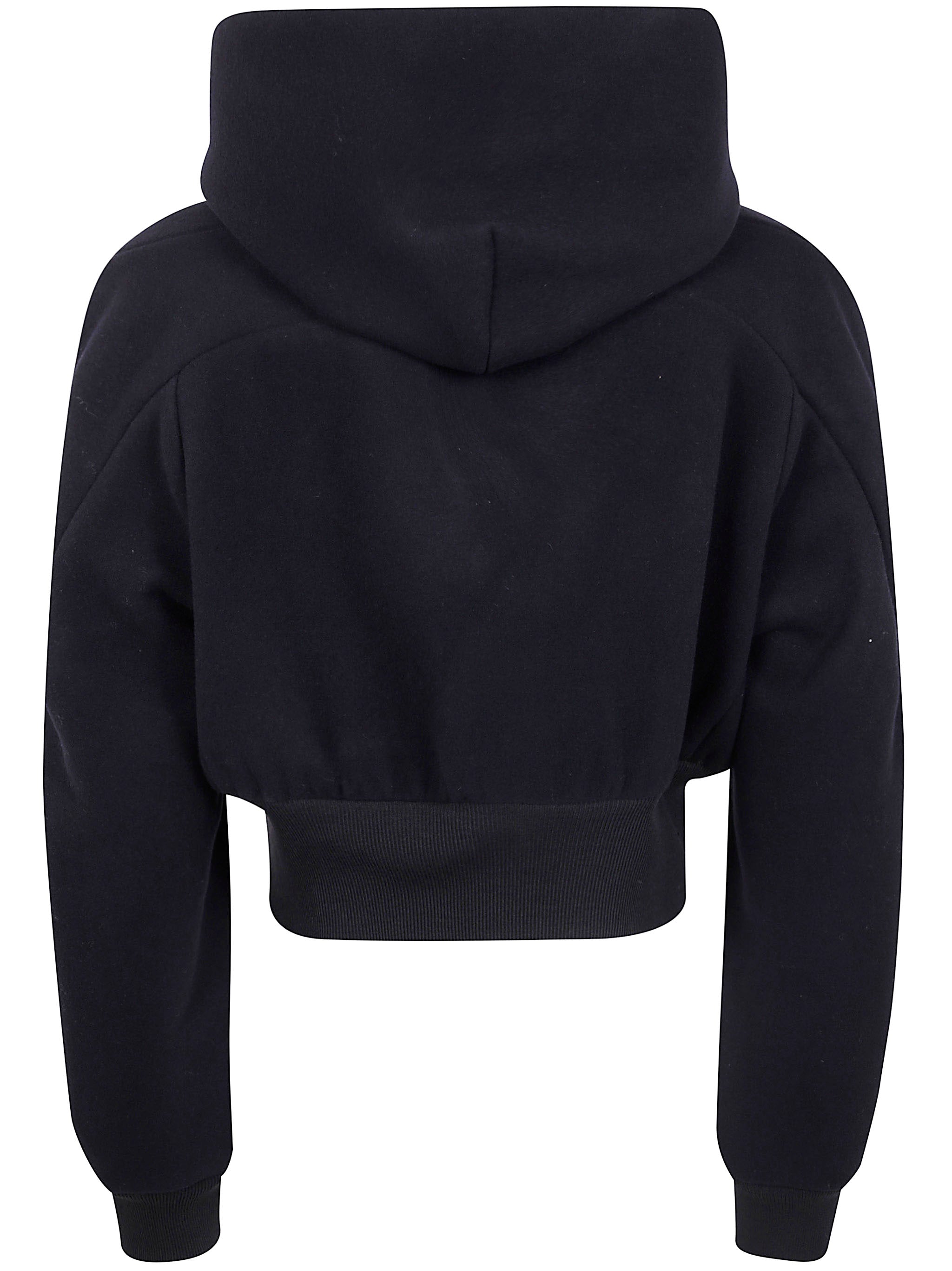 RICK OWENS Cropped Hooded Flight Bomber Jacket