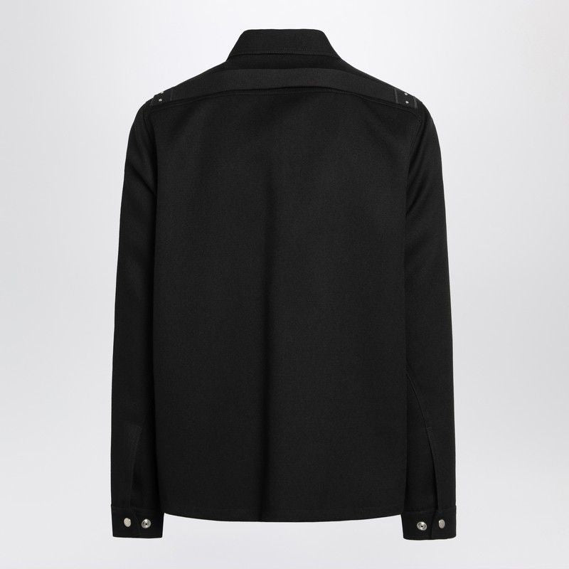 RICK OWENS Men's Zip-Front Wool Shirt Jacket