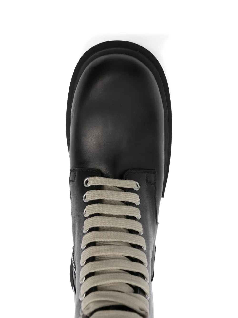 RICK OWENS Lace-Up Bogun Leather Boots for Men