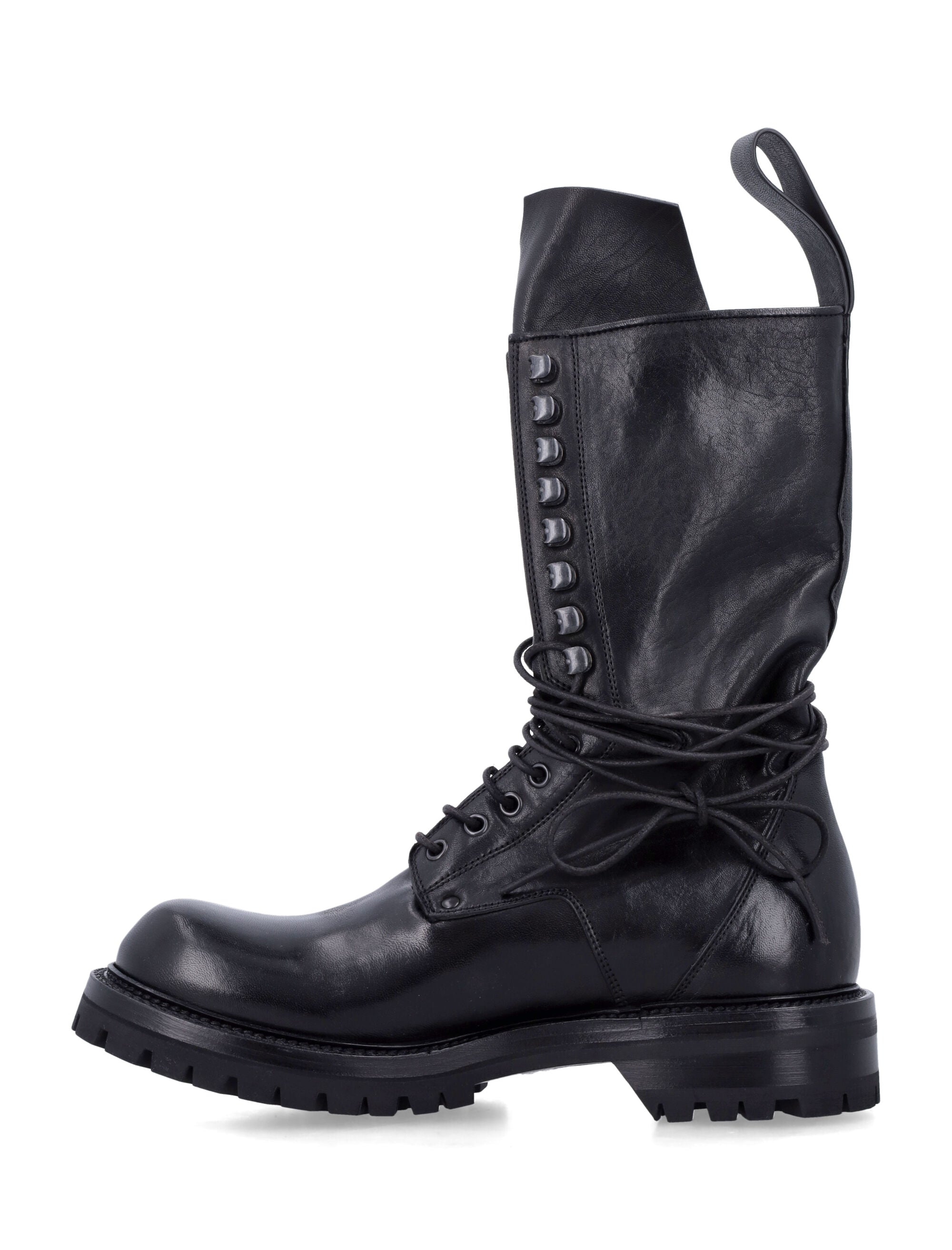 RICK OWENS Army Laced Boot - Men’s Footwear - FW25