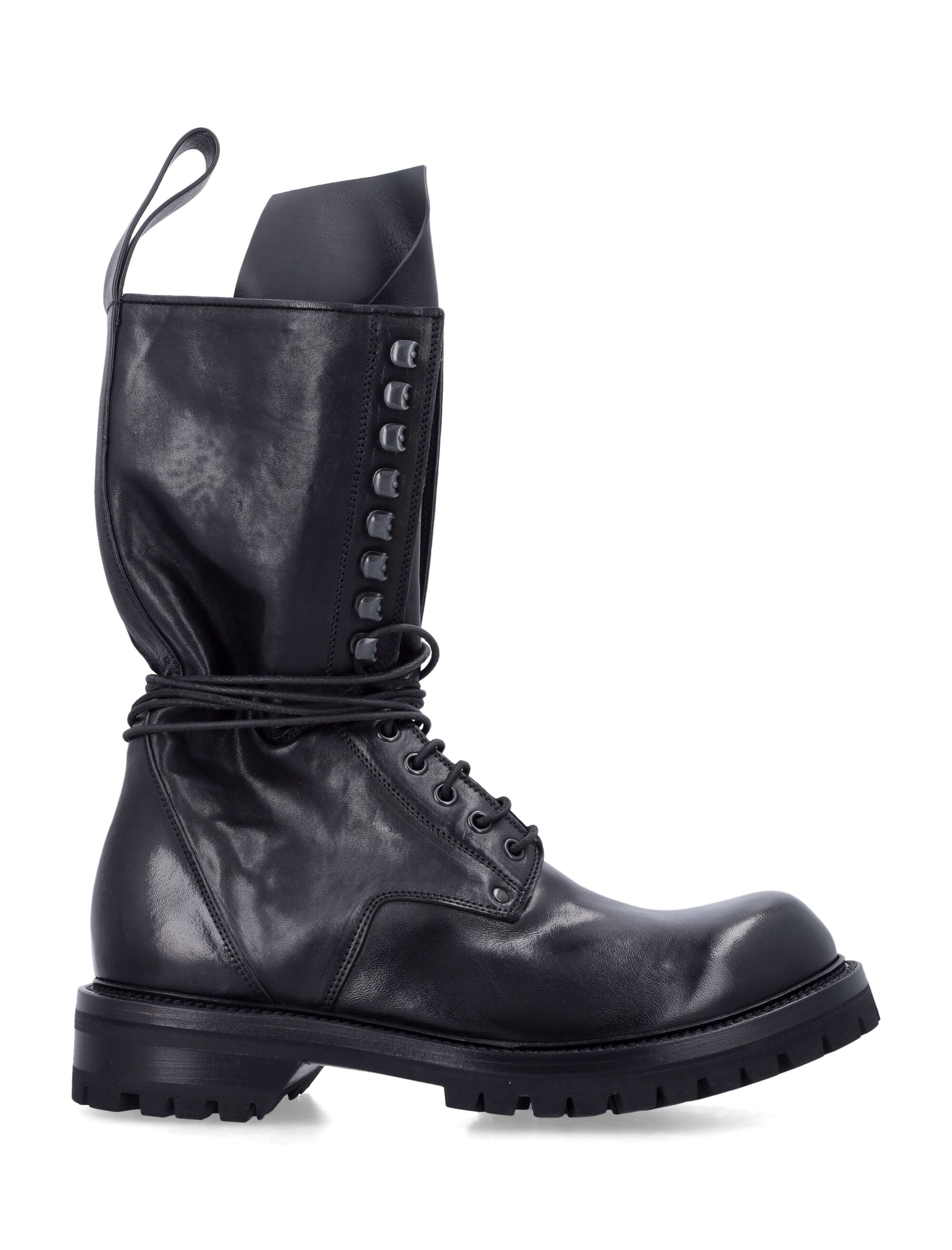 RICK OWENS Army Laced Boot - Men’s Footwear - FW25