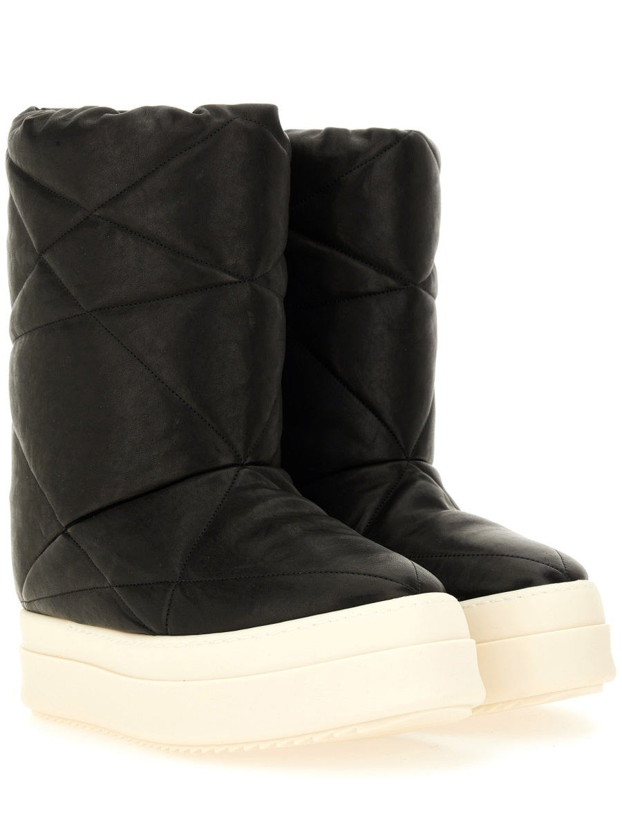 RICK OWENS Italian Leather Boot for Men