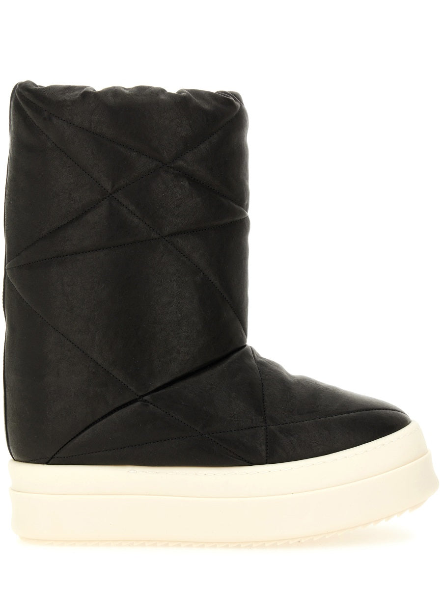 RICK OWENS Italian Leather Boot for Men