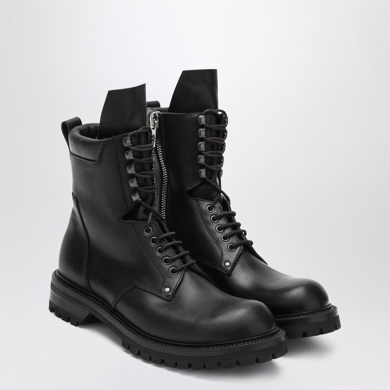 RICK OWENS Lace-Up Army Boots for Men
