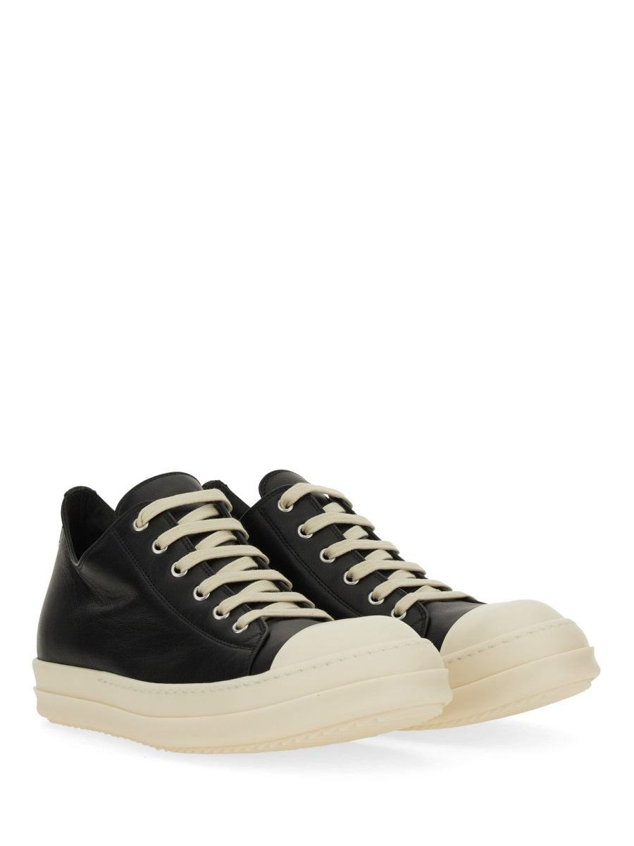 RICK OWENS Premium Leather High-Top Sneakers for Men
