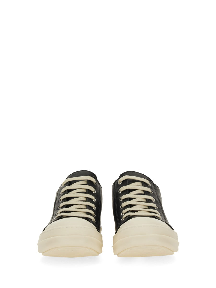 RICK OWENS Premium Leather High-Top Sneakers for Men