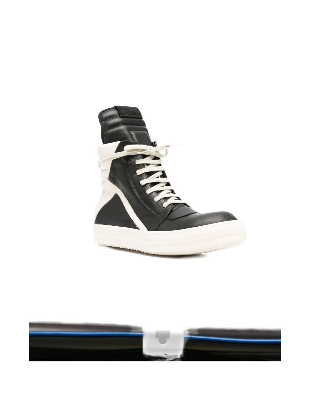 RICK OWENS Leather Geobasket Sneakers - Men's Footwear