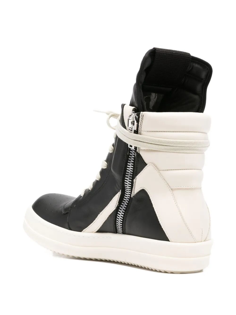 RICK OWENS Leather Geobasket Sneakers - Men's Footwear