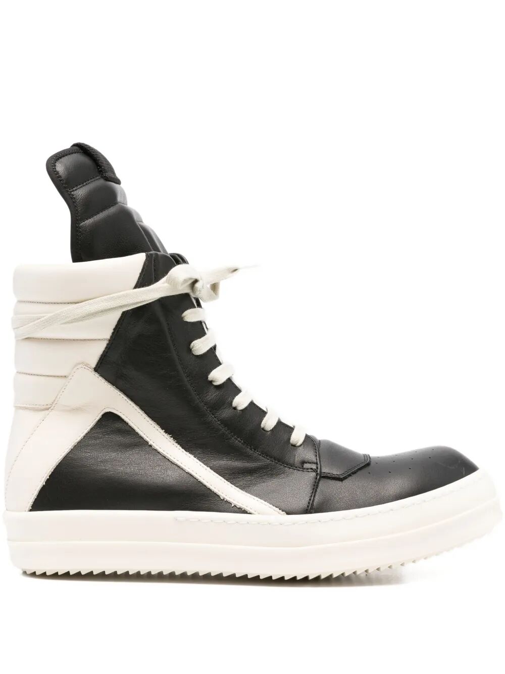 RICK OWENS Leather Geobasket Sneakers - Men's Footwear