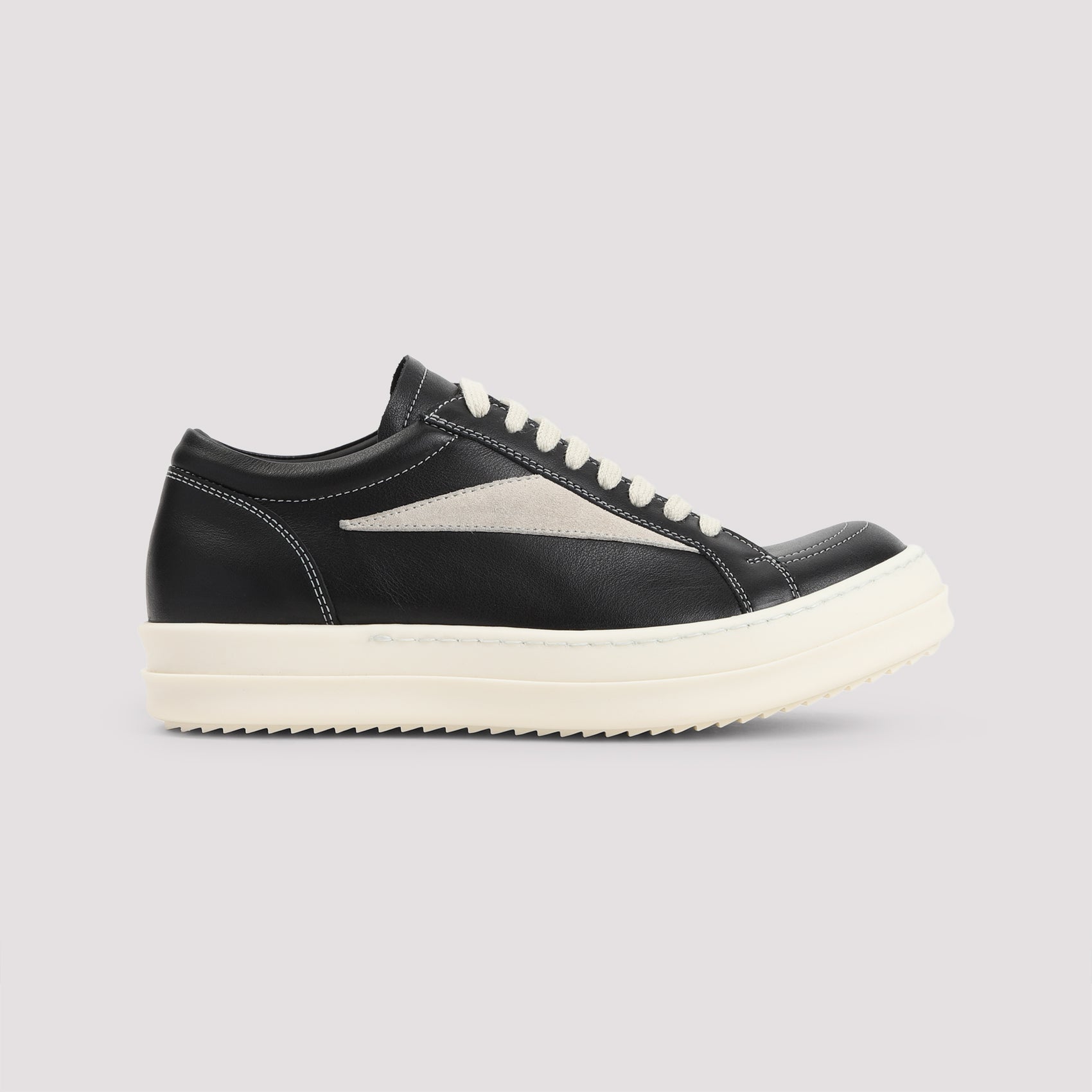 RICK OWENS Leather High-Top Sneakers for Men - FW25 Collection
