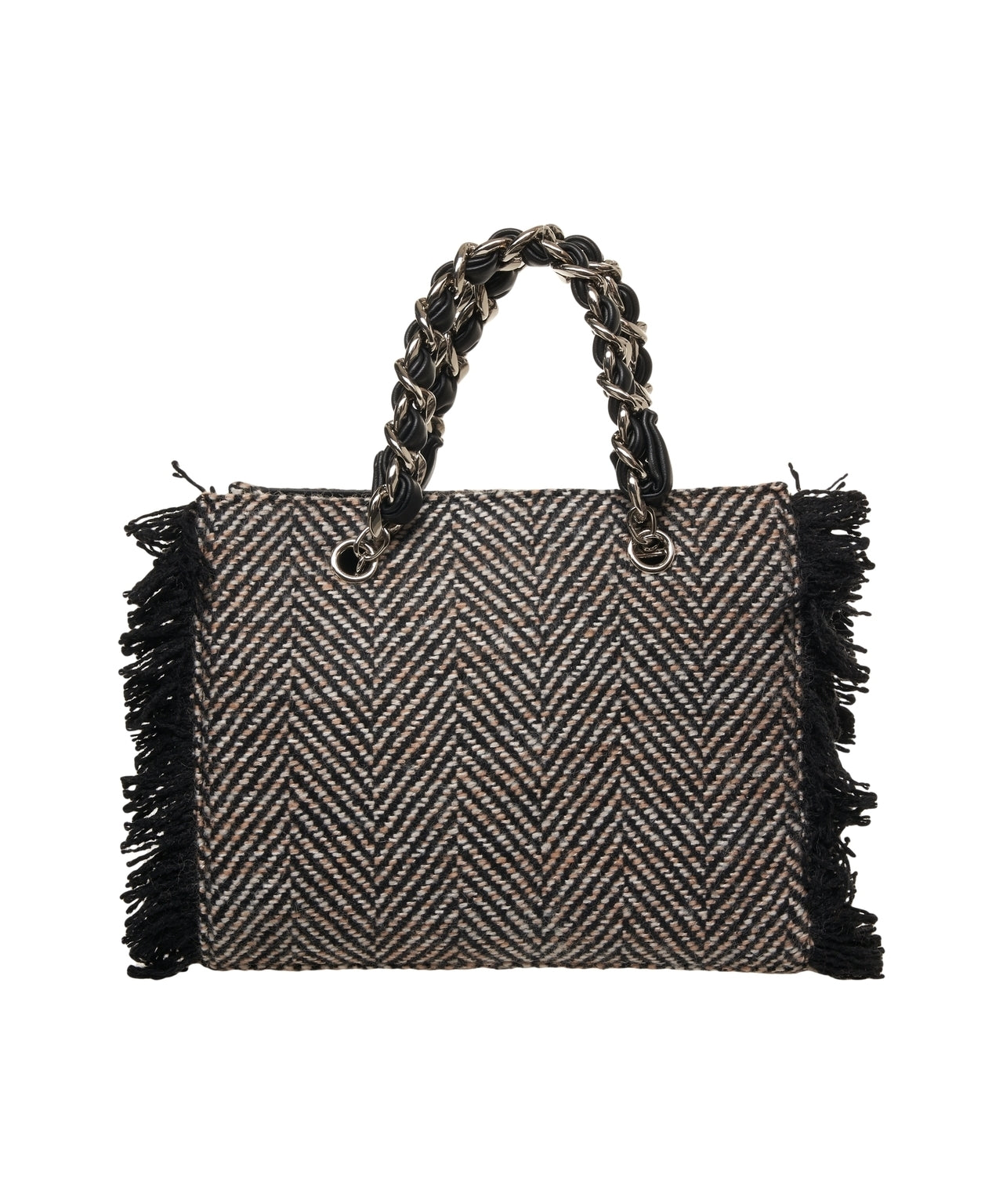 RUE MADAME Mini Handbag with Fringe and Chain Straps