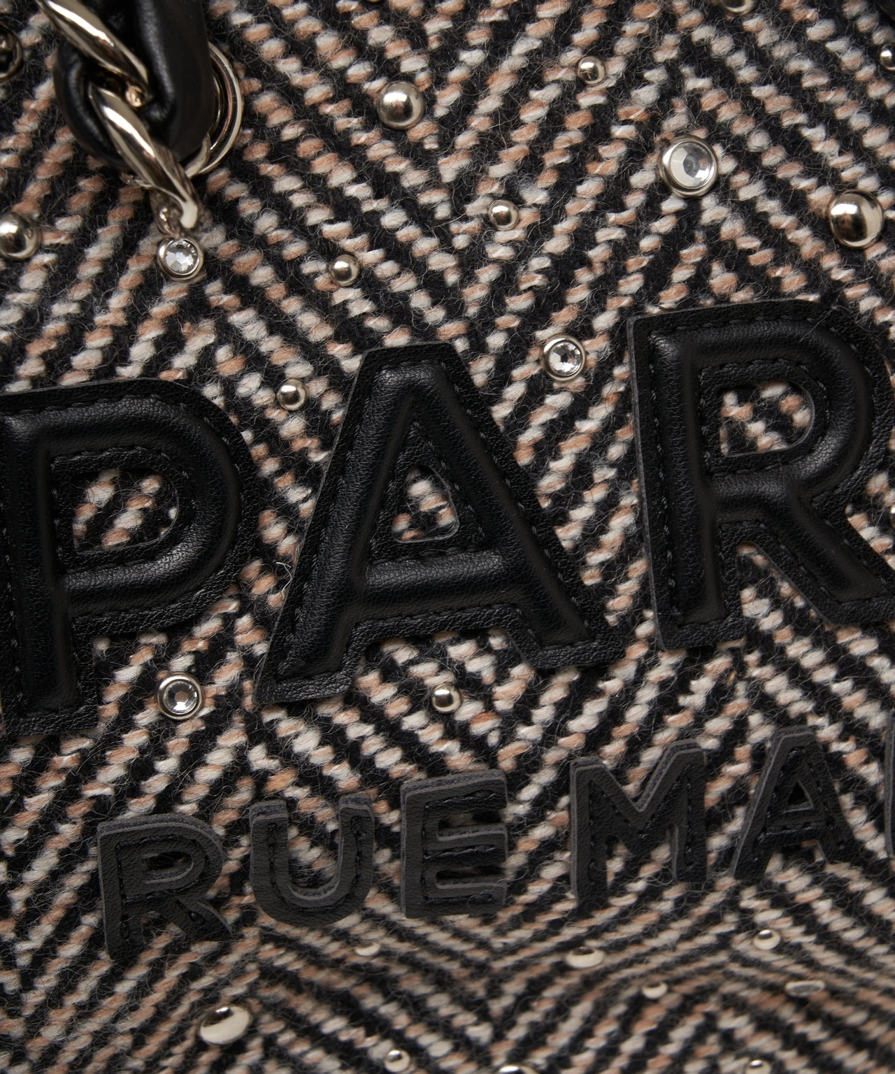 RUE MADAME Mini Handbag with Fringe and Chain Straps