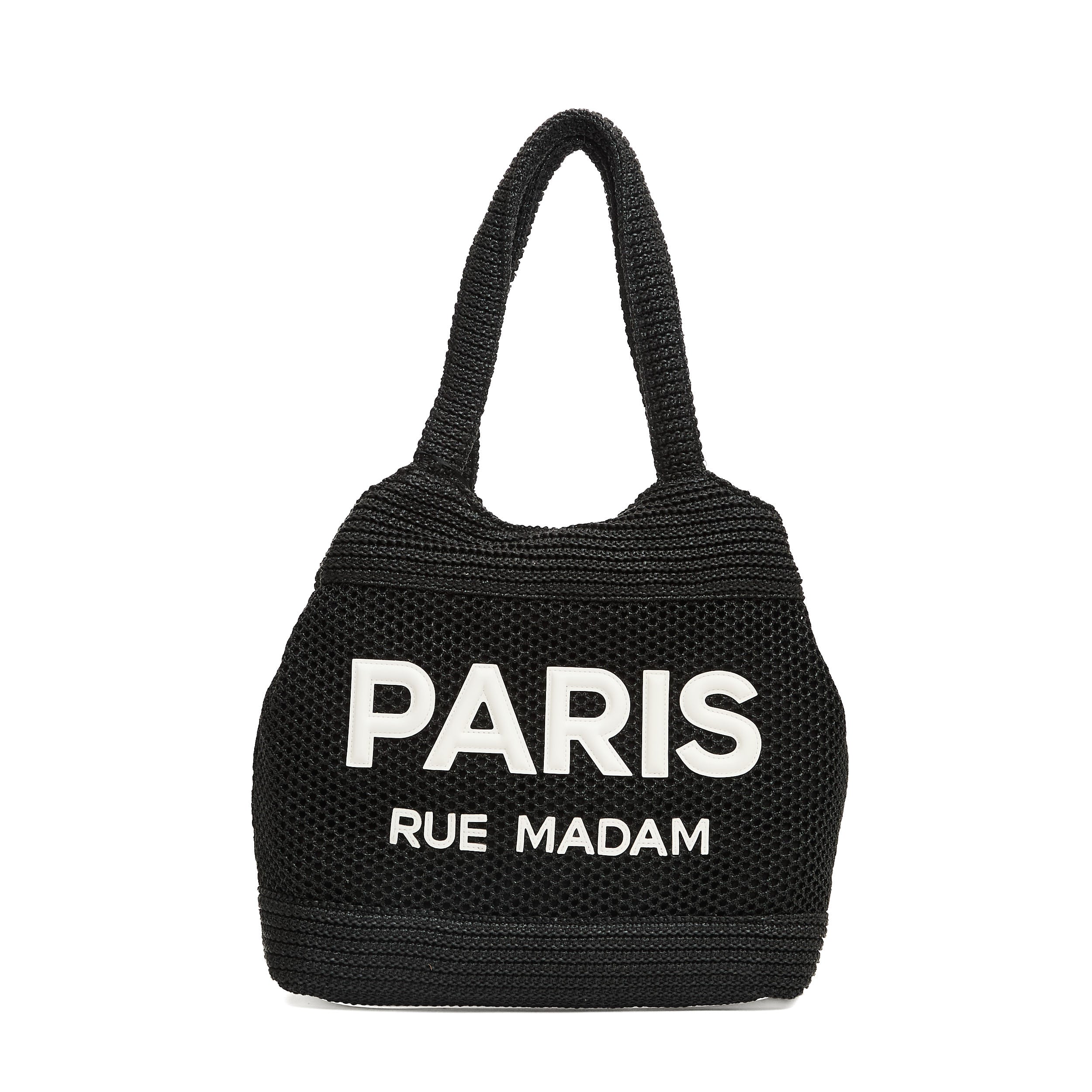 RUE MADAME Elegant Raffia Shopping Handbag (36x39x8 cm)