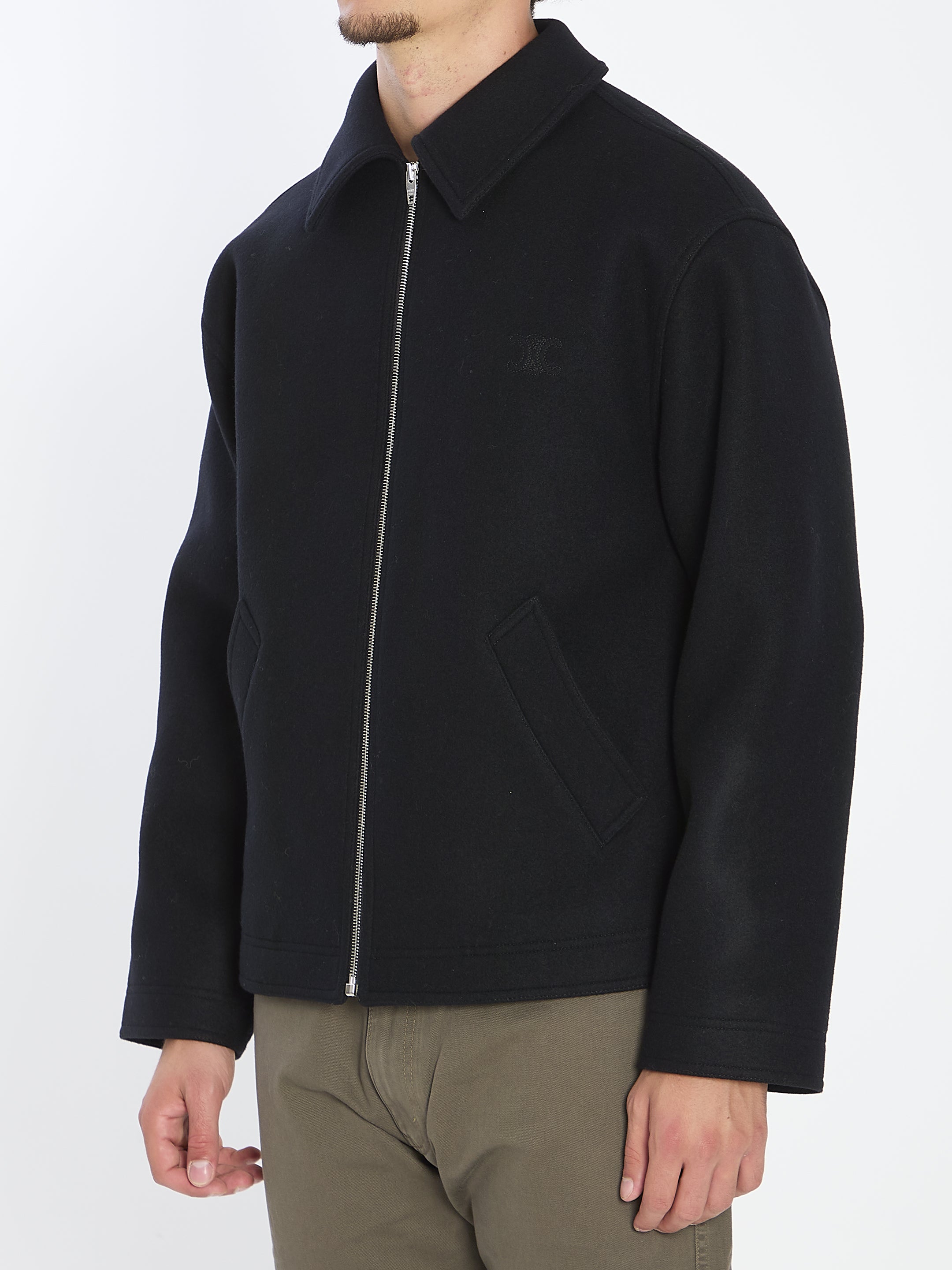 CELINE Triomphe Wool Jacket - Size 50