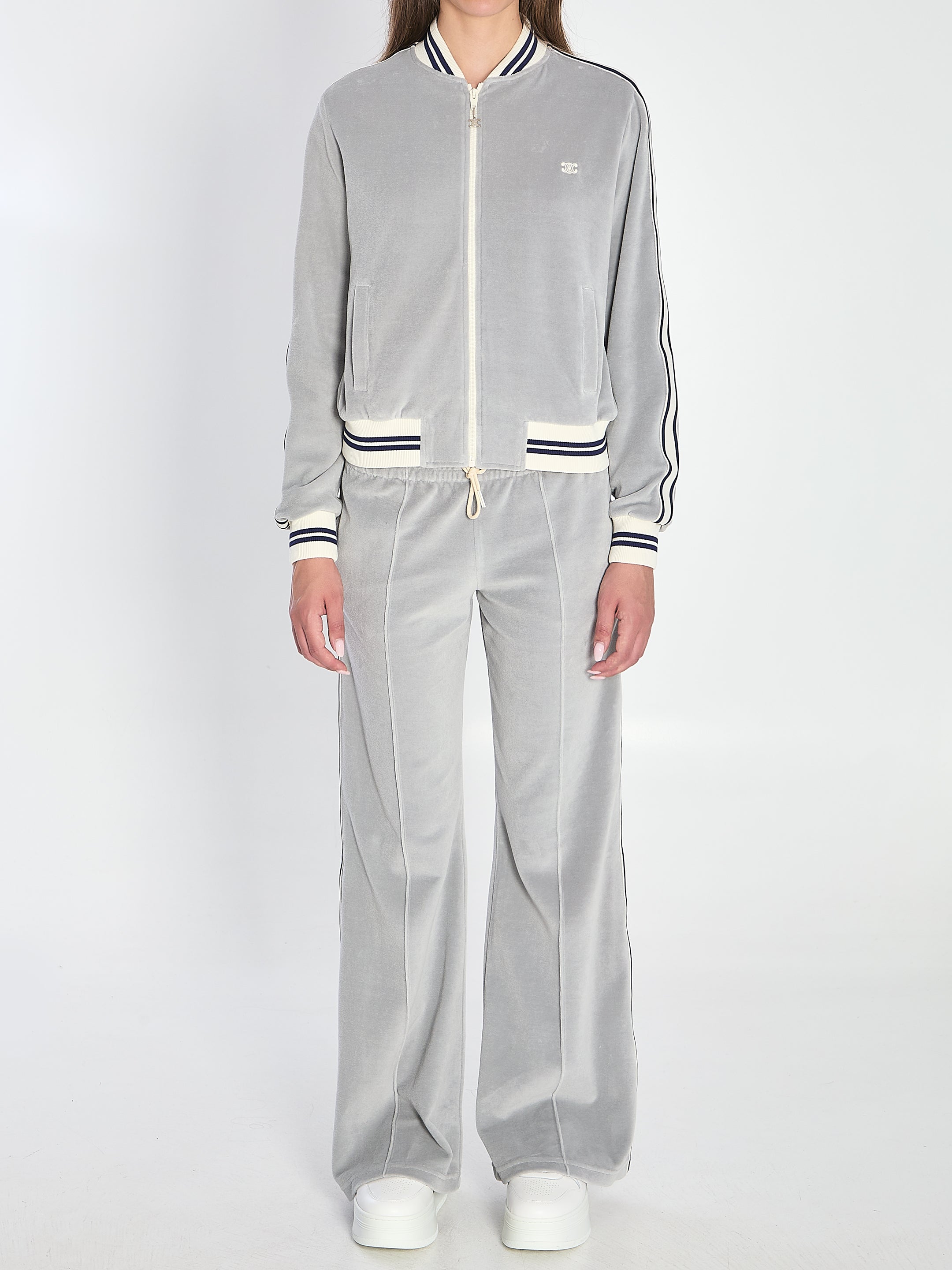 CELINE Teddy Tracksuit Triomphe Cotton Jacket for Women