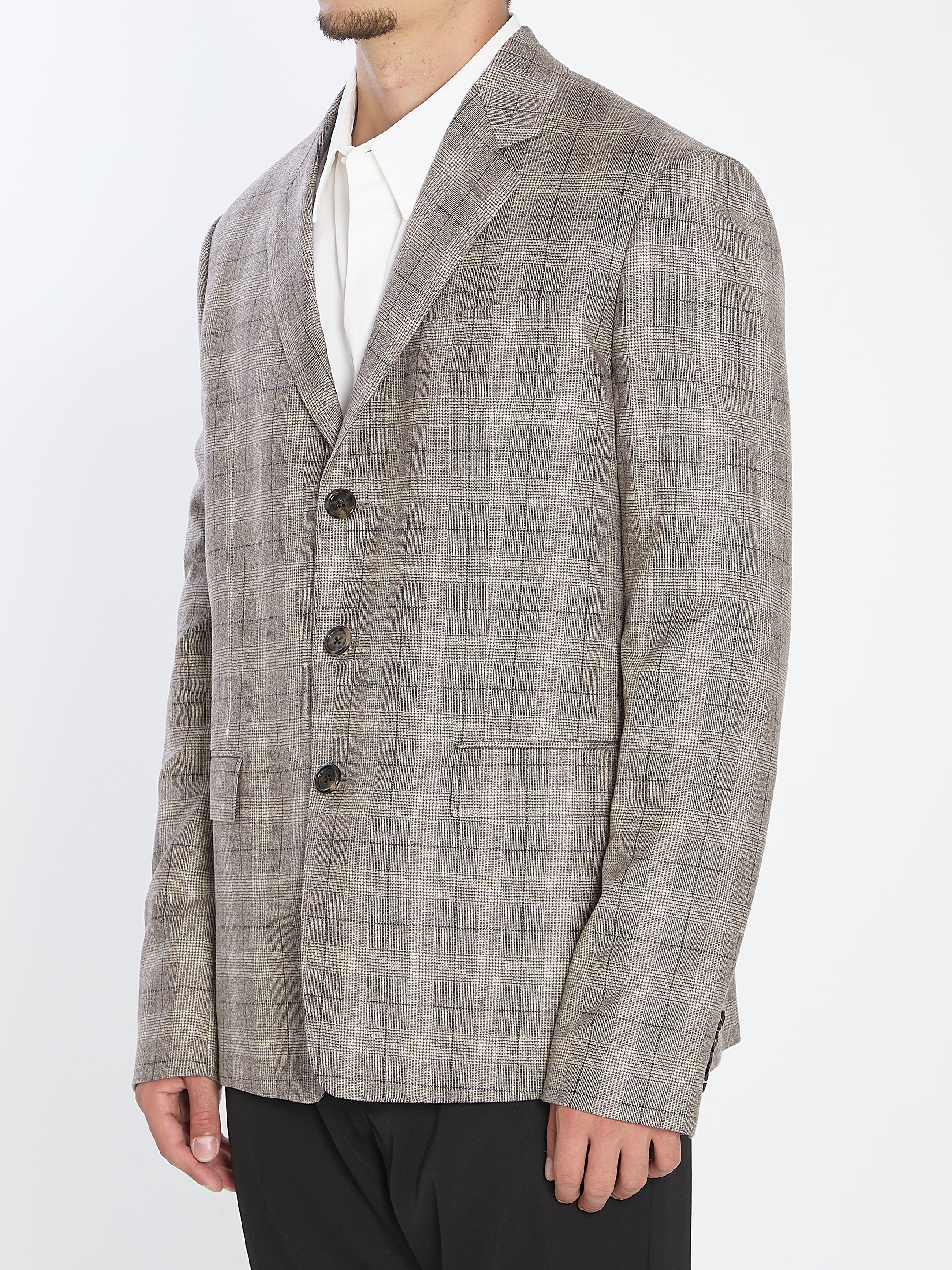 CELINE Men's Wool Vest Jacket - Mini Plastron Design