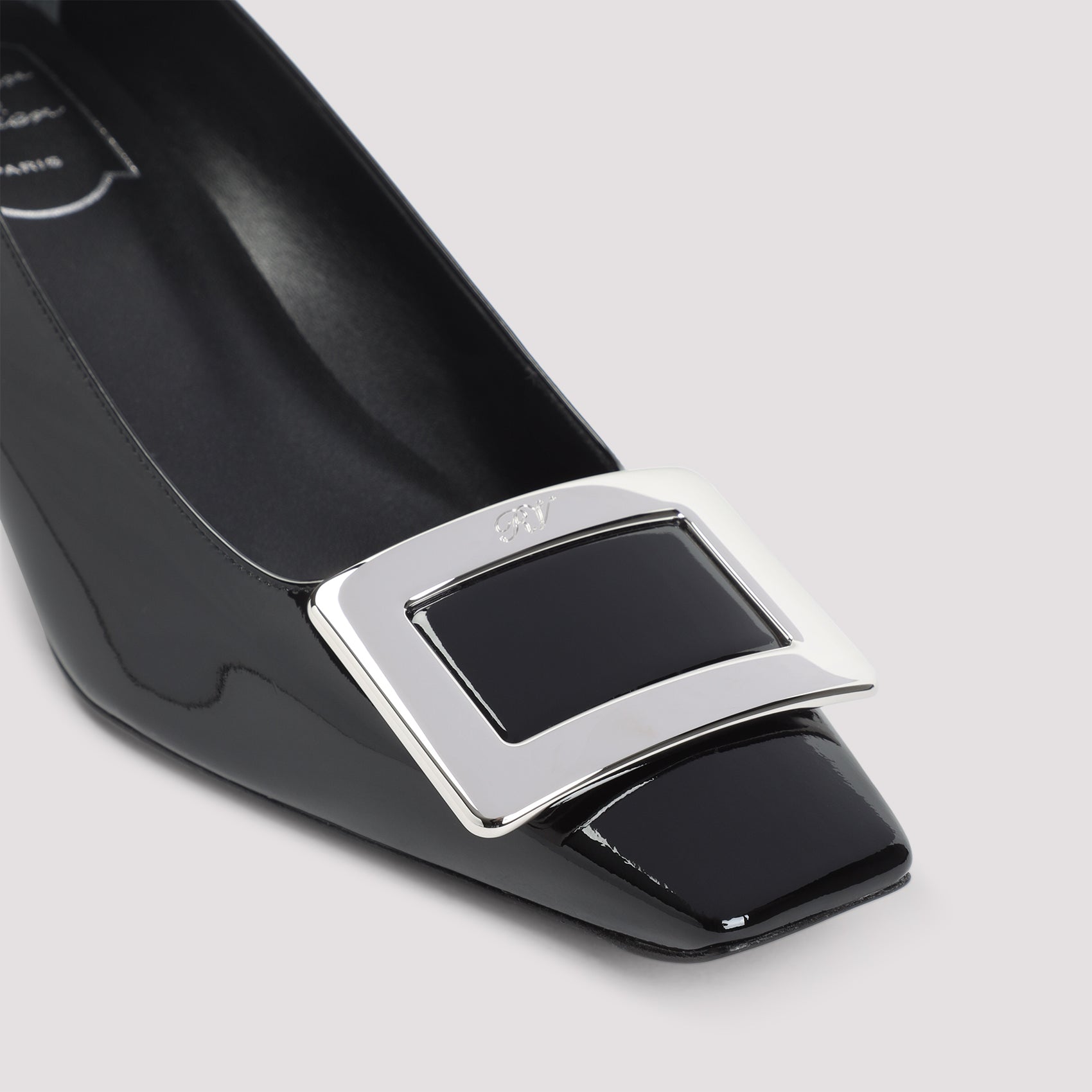 ROGER VIVIER Signature Belle Vivier Pumps with Square Buckle - 4.5 cm Heel