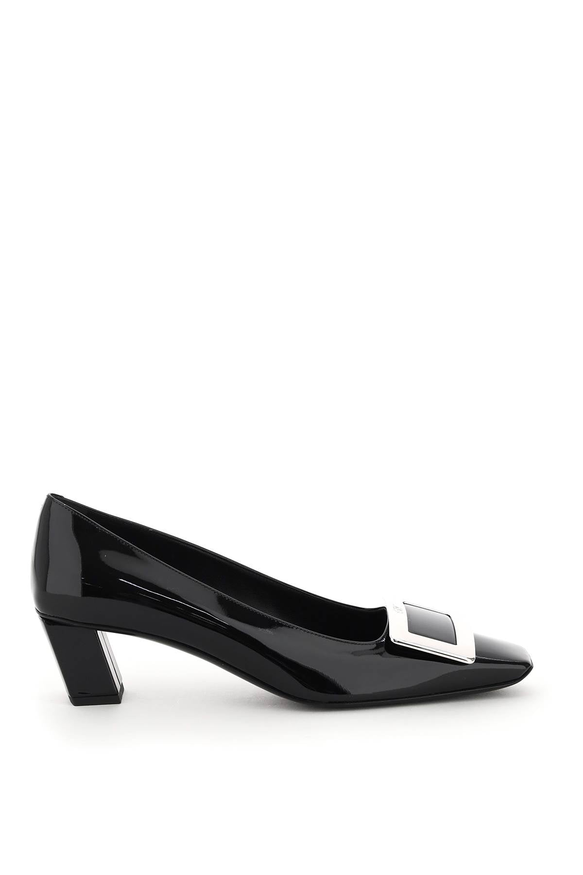 ROGER VIVIER Signature Belle Vivier Pumps with Square Buckle - 4.5 cm Heel