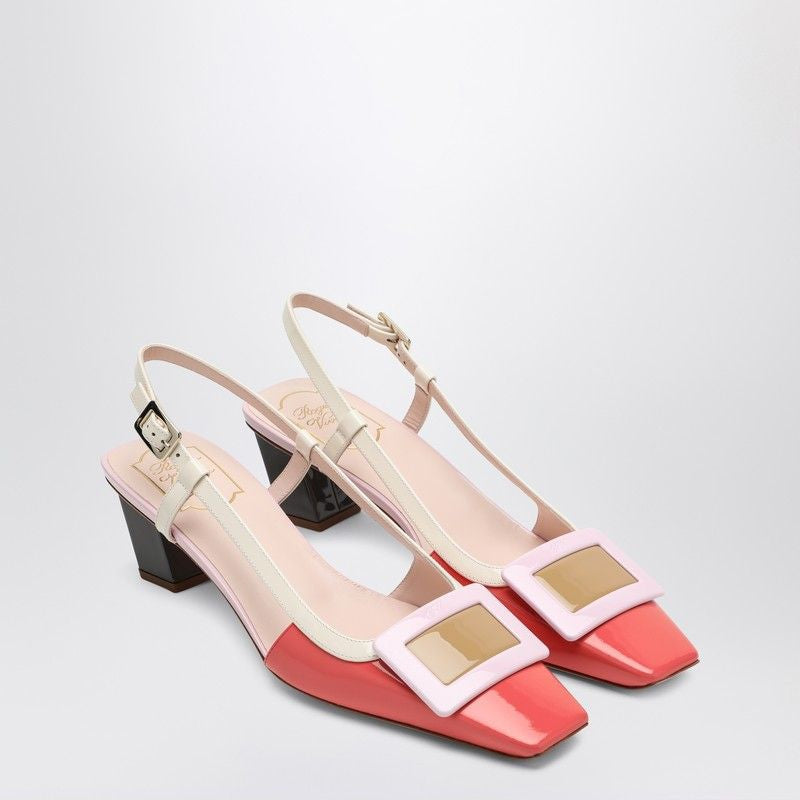 ROGER VIVIER Belle Vivier Patent Leather Slingback Pumps